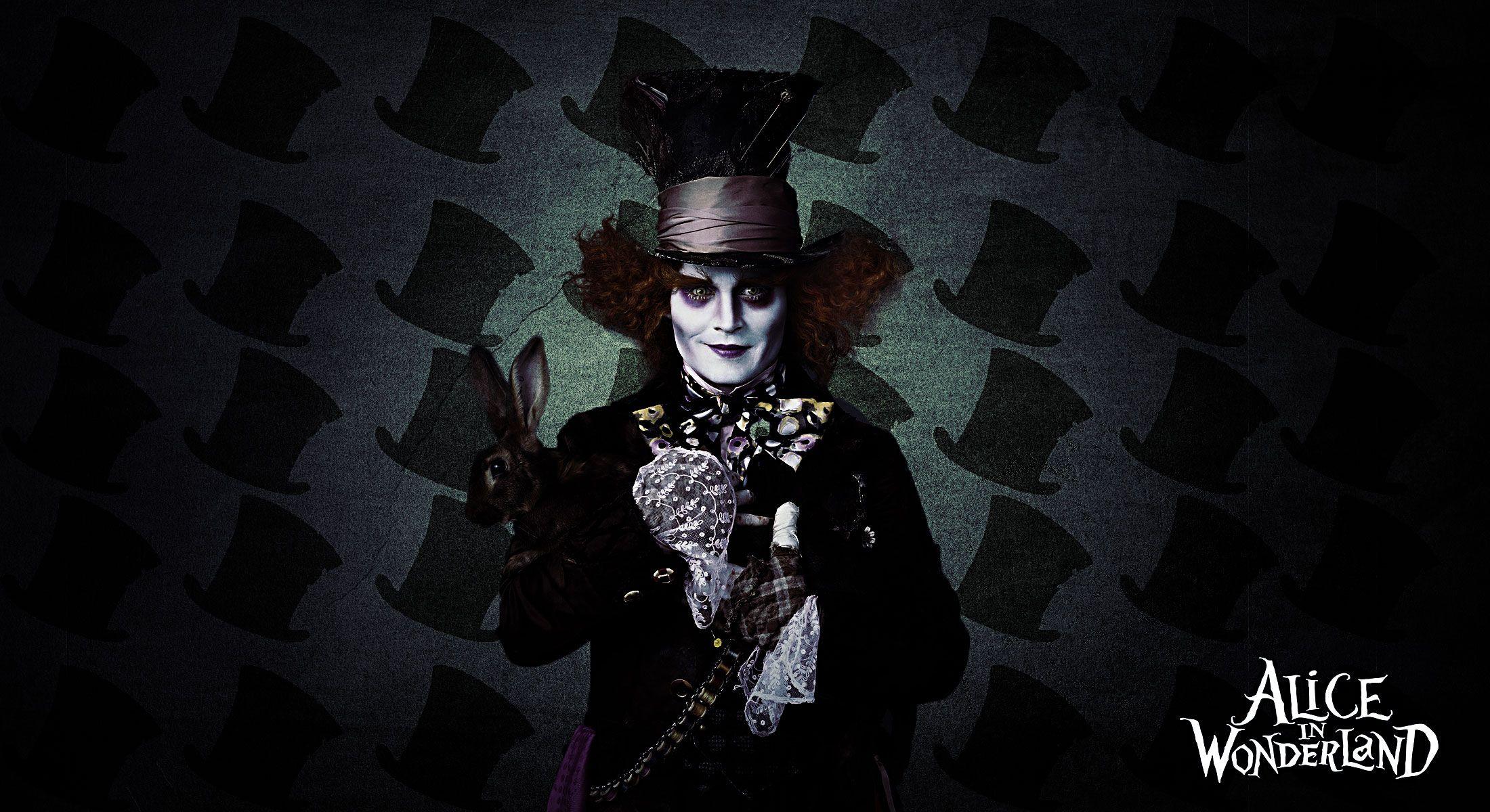 Mad Hatter Johnny Depp Alice In Wonderland Desktop Wallpaper
