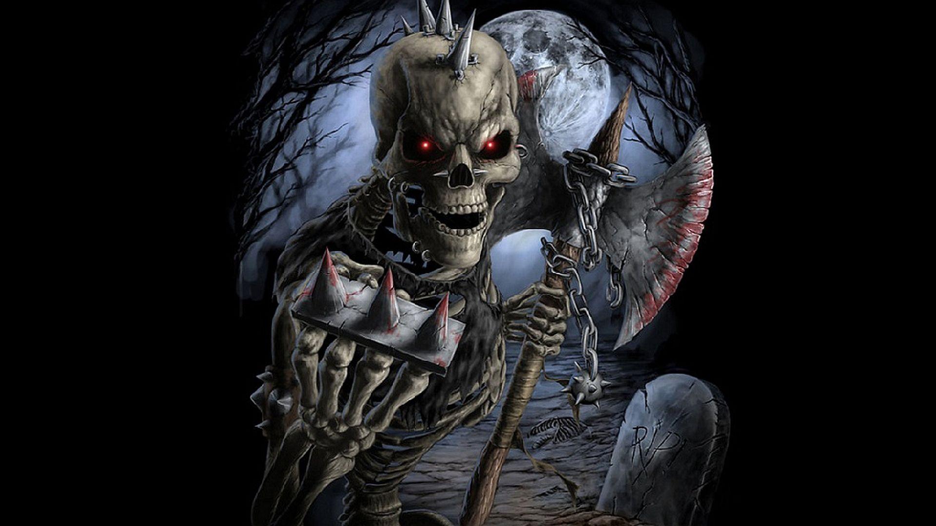 spooky skeleton wallpaper