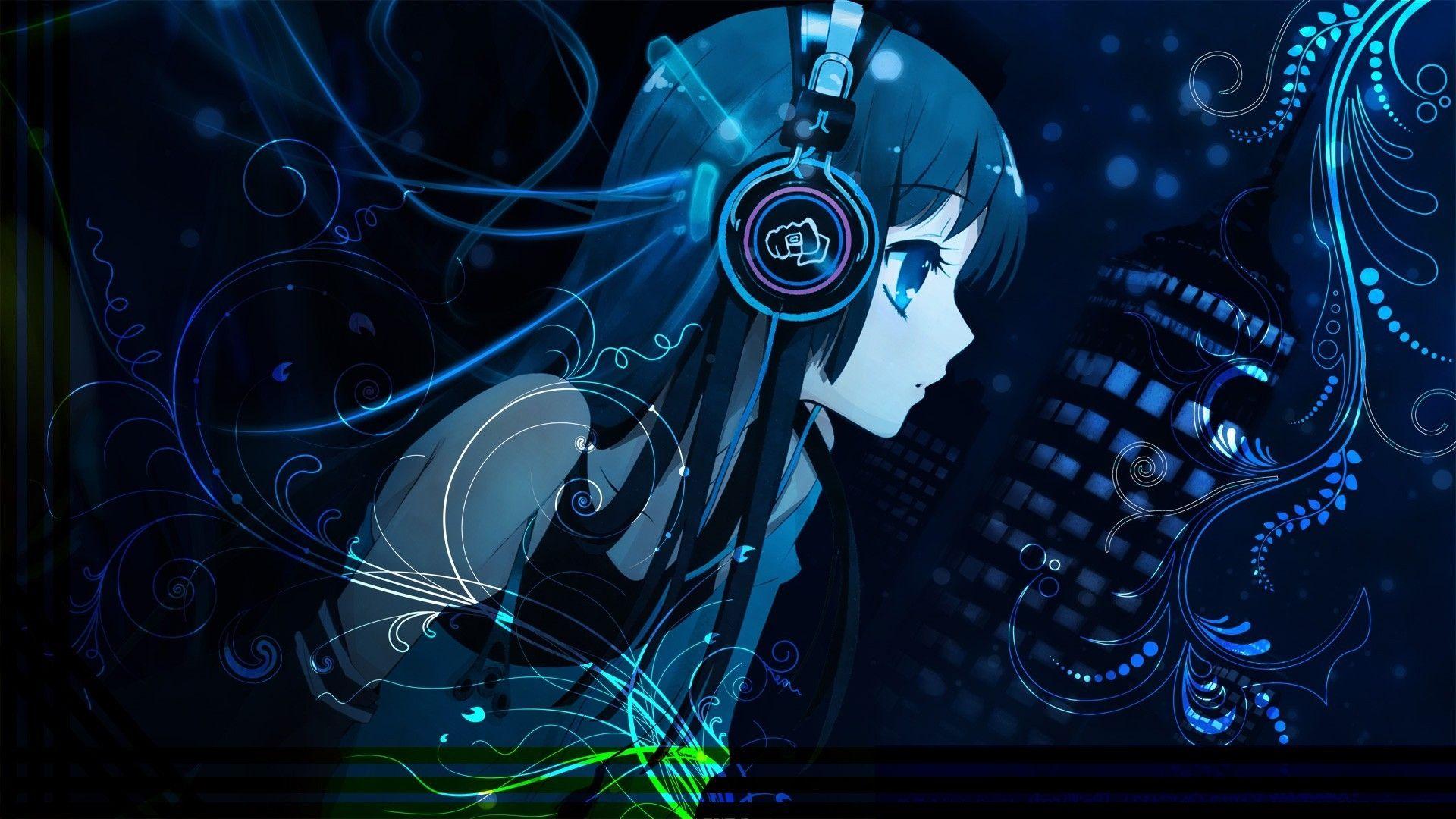 Fresh Anime Cool Girl with Headphones Wallpaper Gallery