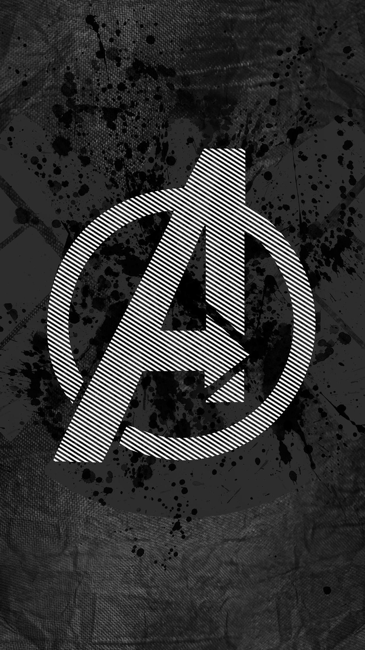 Avengers Logo Art Hero Dark 6s Plus Wallpaper
