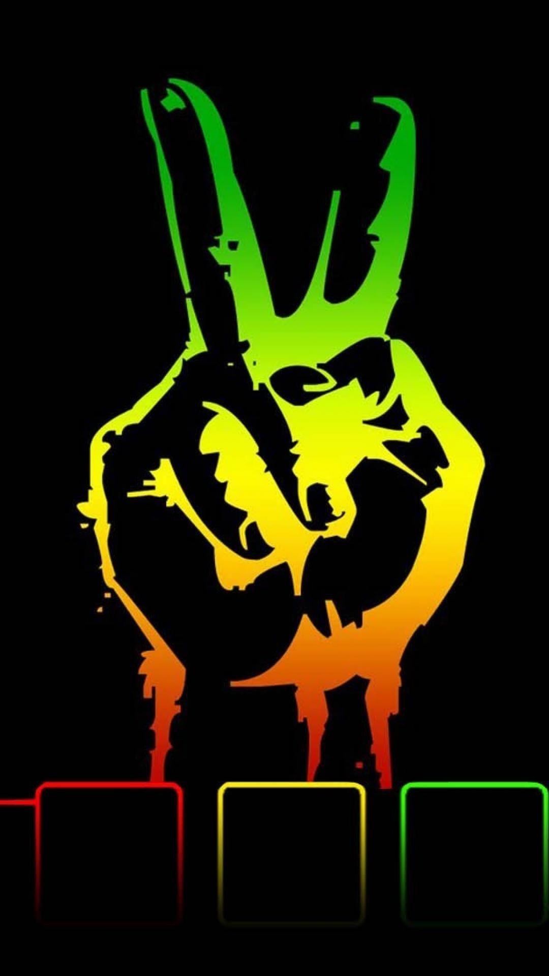 Green red yellow marijuana reggae wallpaper