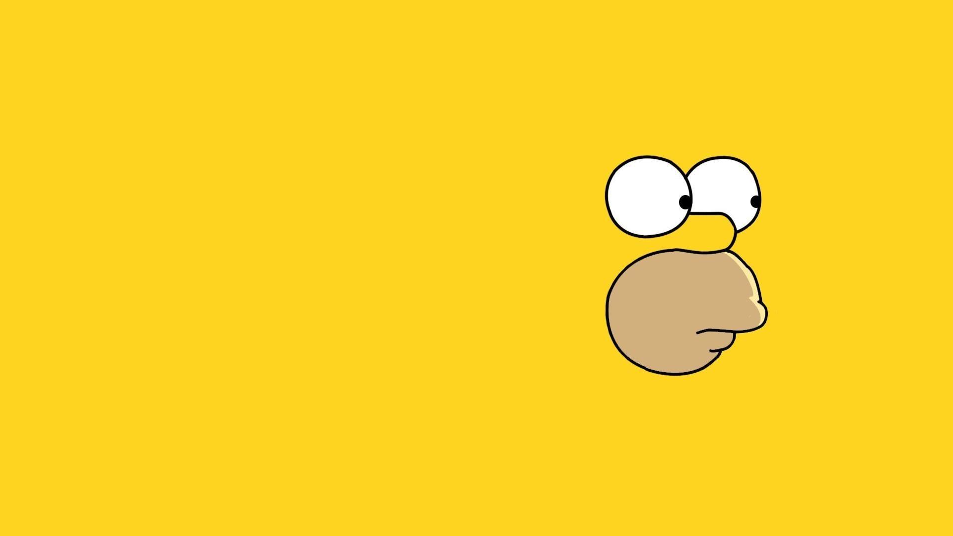 Minimalistic homer simpson the simpsons wallpaper