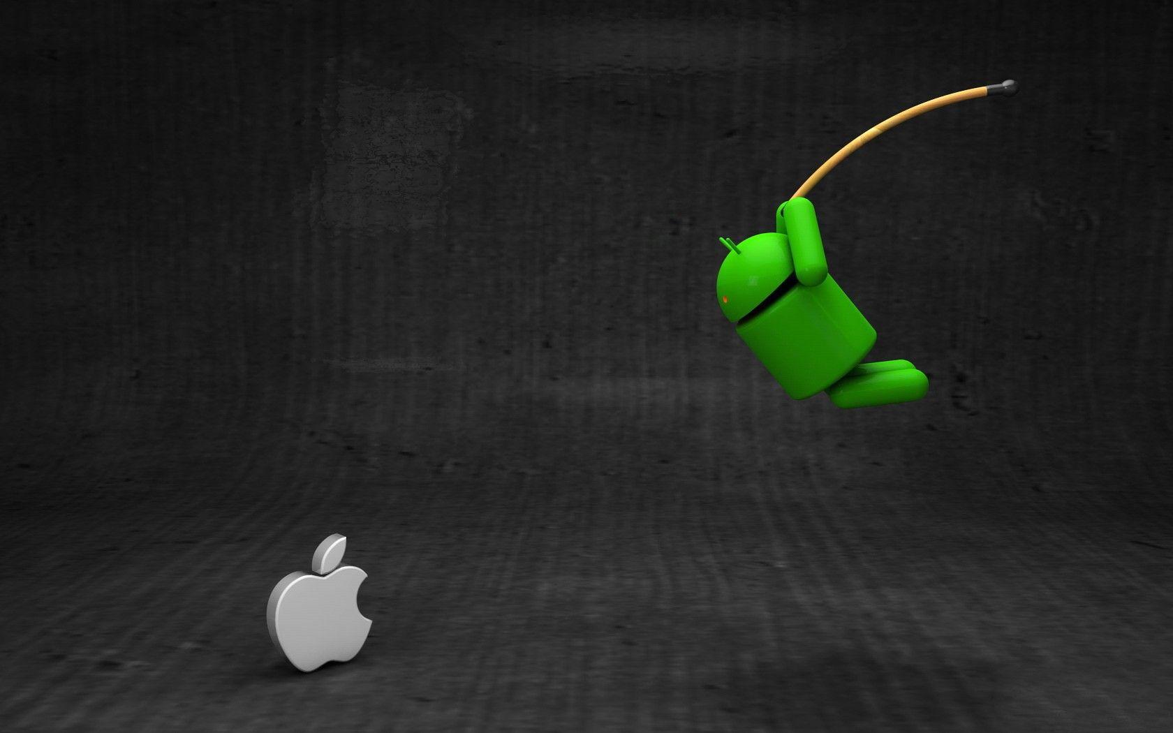 Android vs. Apple wallpaper