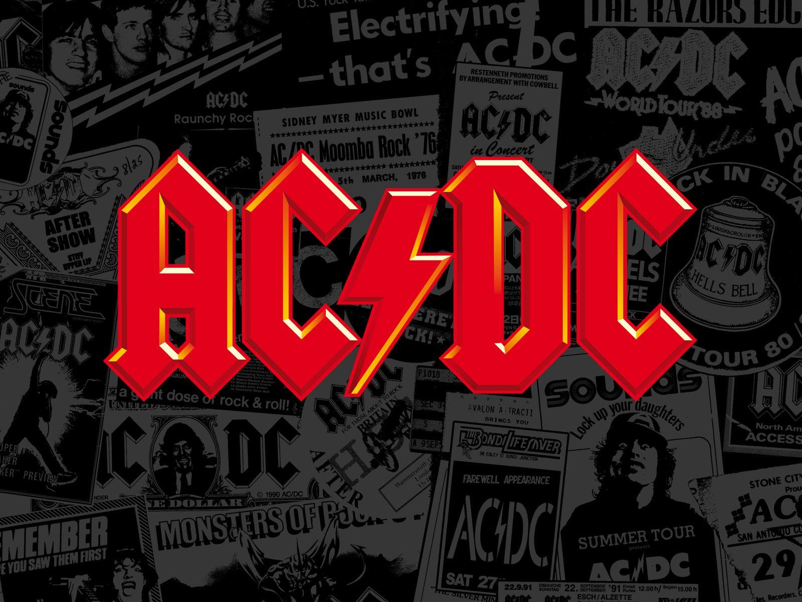 AC DC Australian Rock Band Logo HD Wallpaper