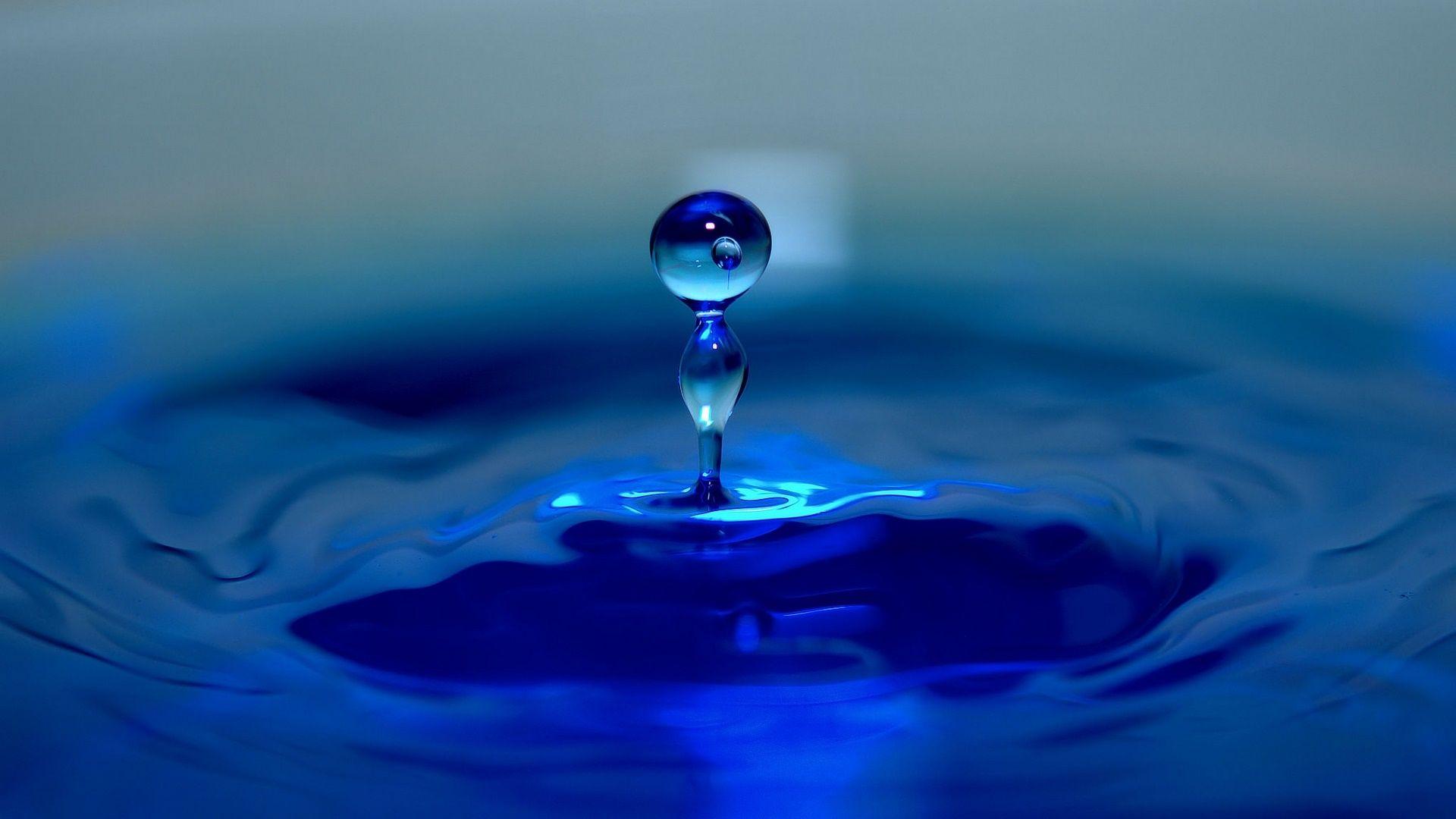 Blue Droplet Wallpaper. Wallpaper Studio 10. Tens of thousands HD