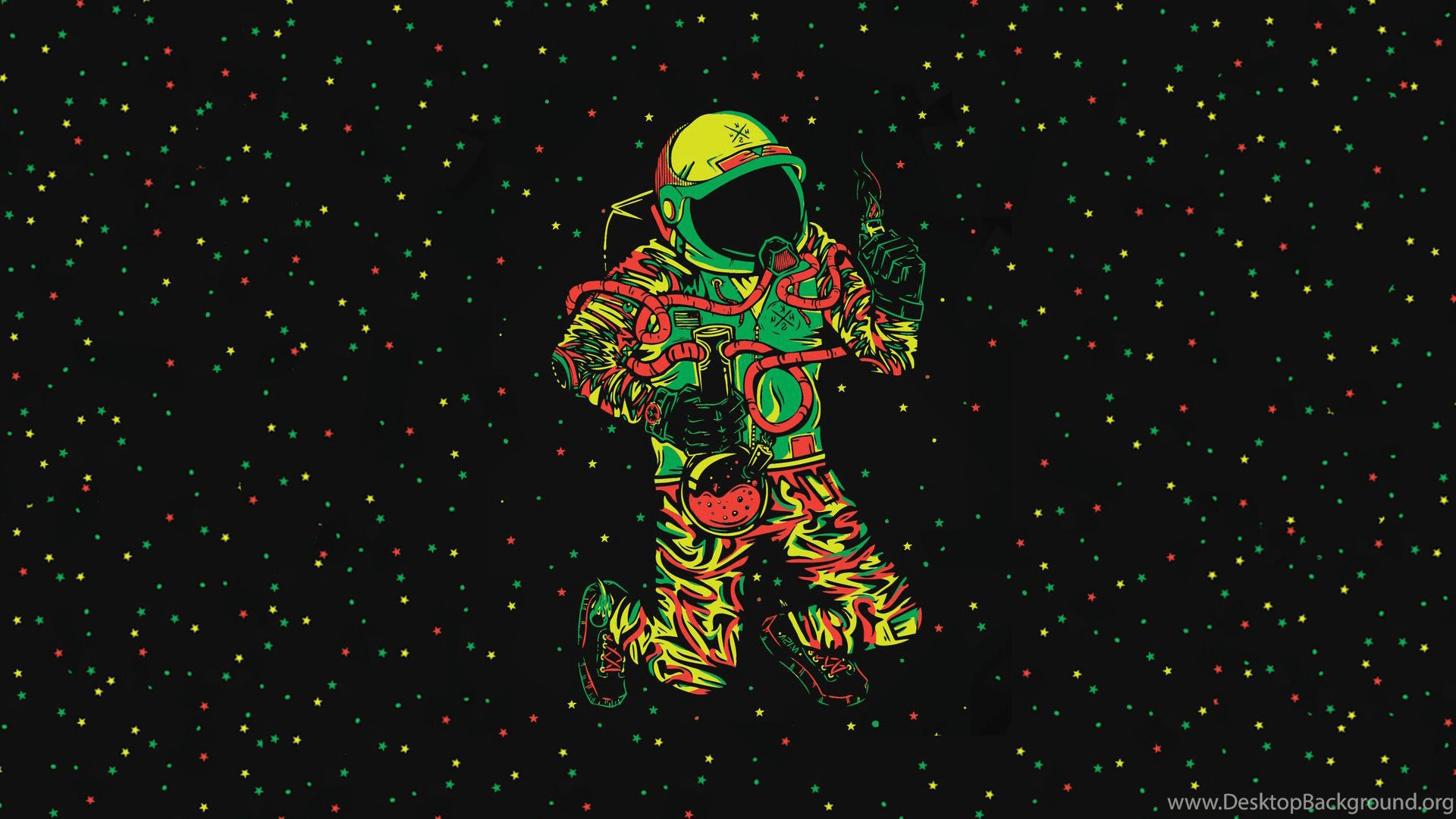Download HD Space, Astronaut, Bong, Cannabis Wallpaper Desktop