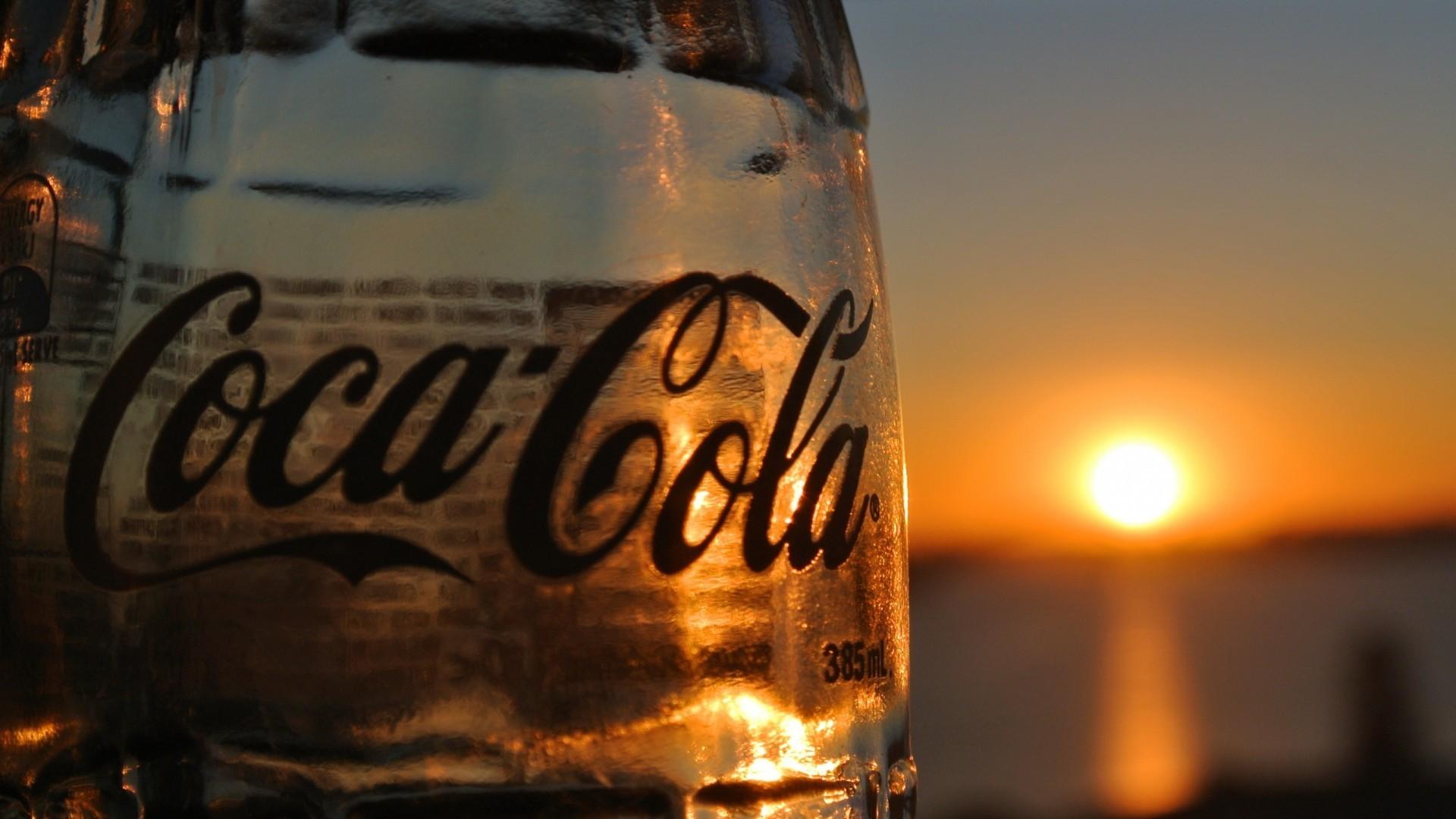 Coca Cola Bottles Coke Glass Sunset Wallpaper