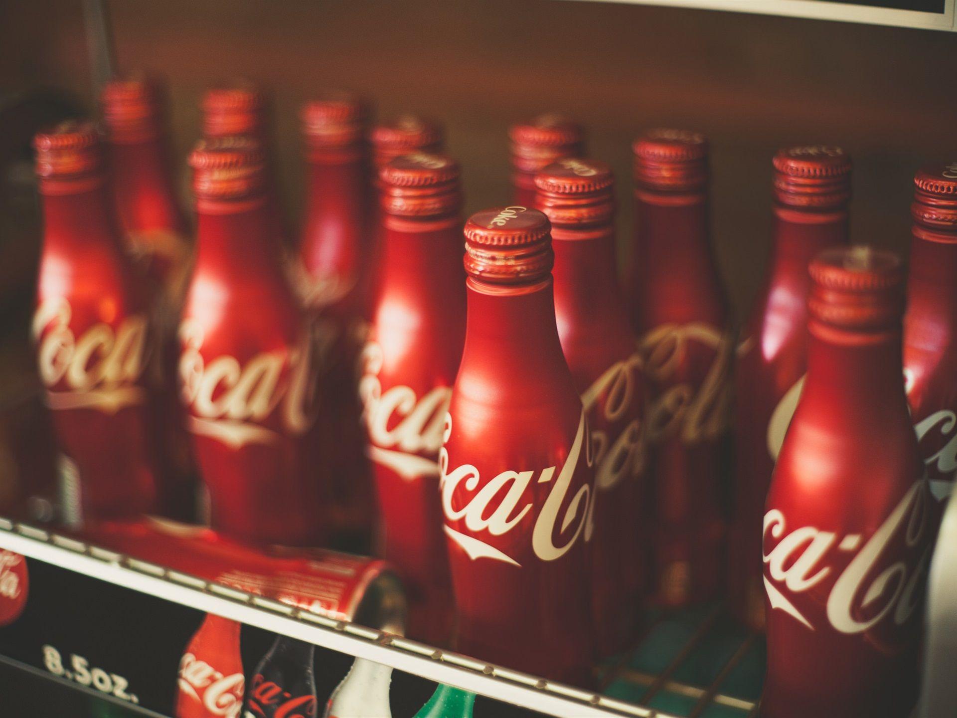 Coca Cola drinks, bottles wallpaper. brands and logos. Wallpaper
