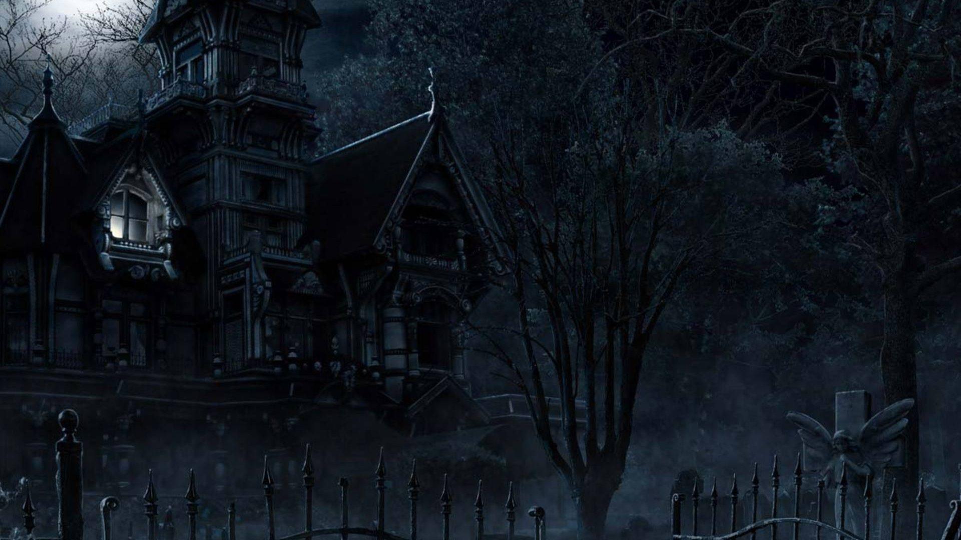 Halloween Haunted House Widescreen Wallpaper. Wide Wallpaper.NET