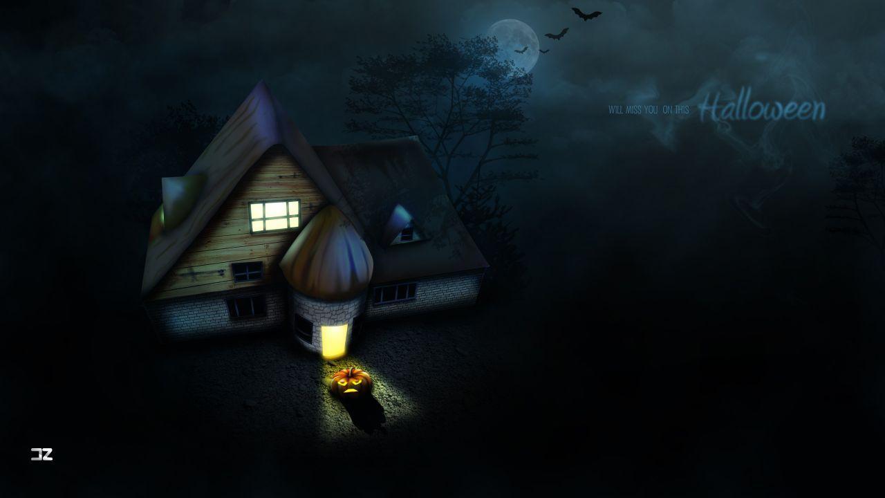 Wallpaper Haunted house, HD, Celebrations / Halloween