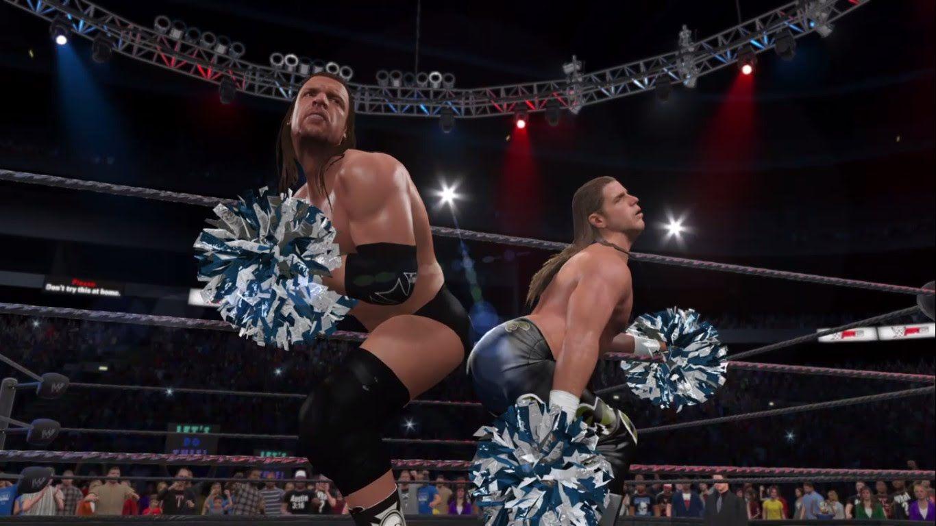 Triple H and Shawn Michaels (DX) Entrance as Funkadactyls (WWE 2K15