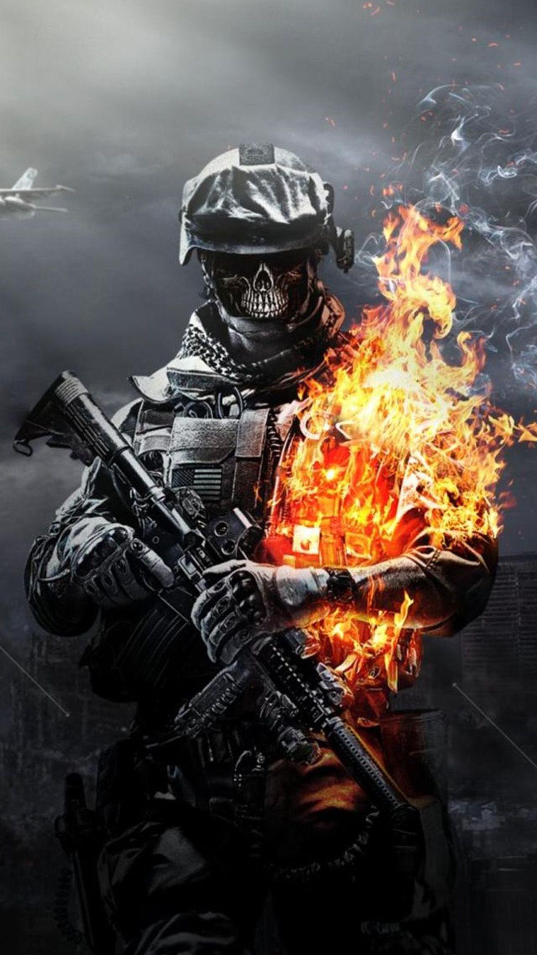 Call of Duty Ghosts Skull Android wallpaper HD
