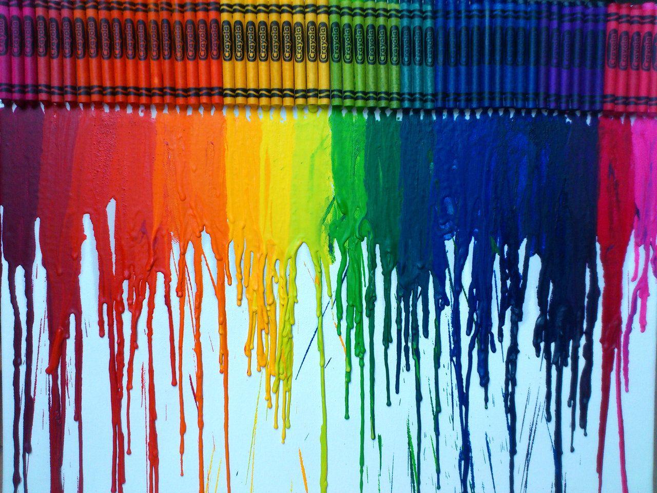 Hi Res Wallpaper..Melted Crayons. Everything Rainbow