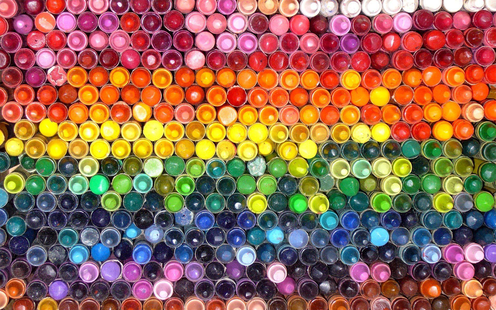 Colourful Crayons Full HD Wallpaper and Background Imagex1200