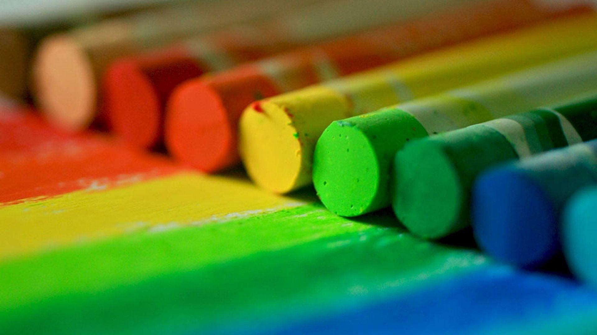 chalk, crayons, multicolored /chalk