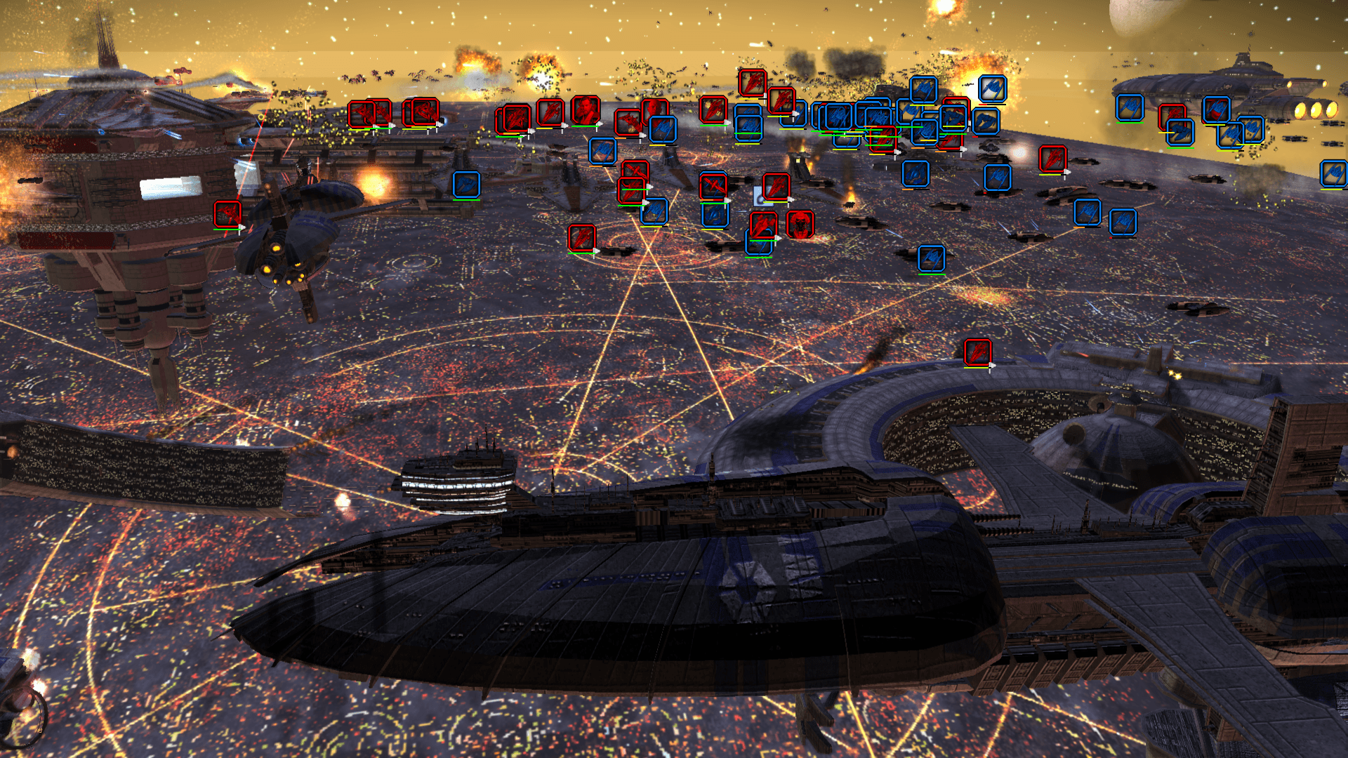 Battle over Coruscant image at War mod for Star Wars