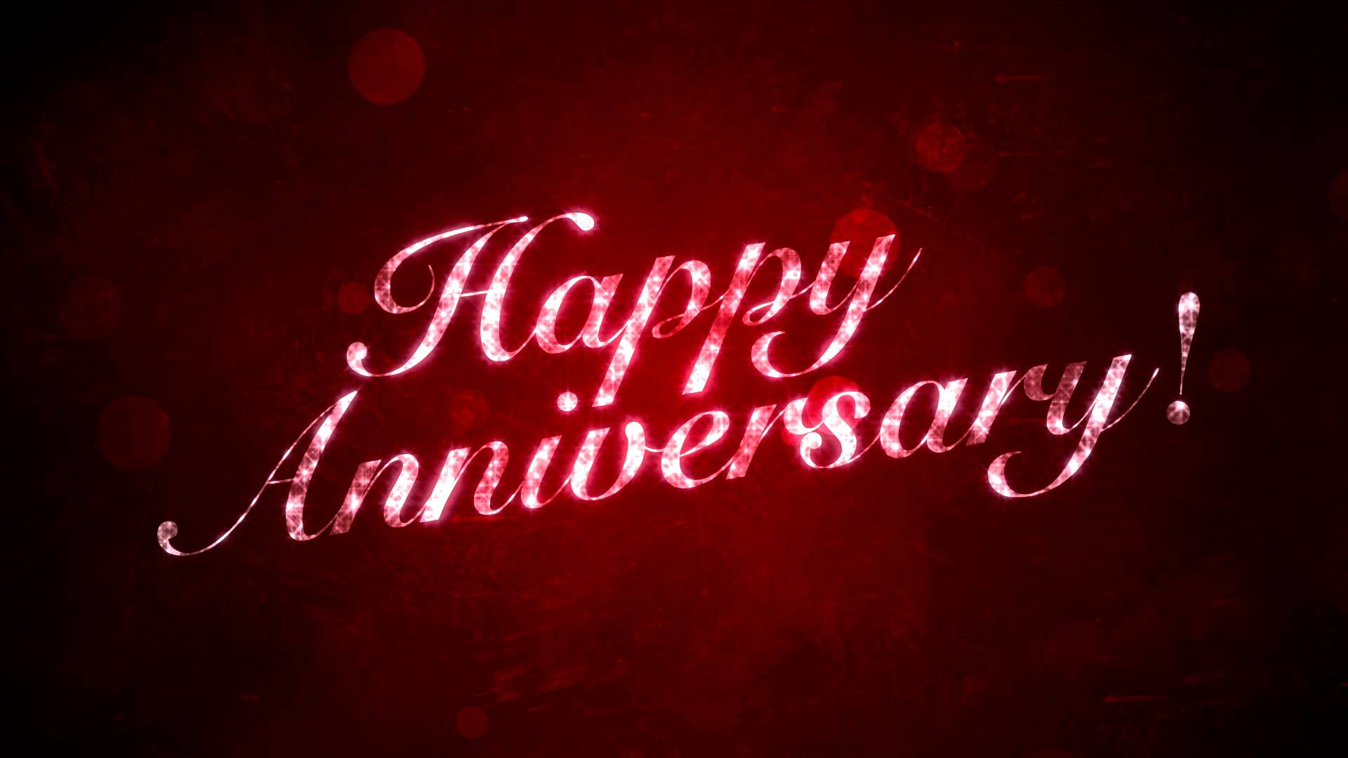 Happy Anniversary on Red Background Loop