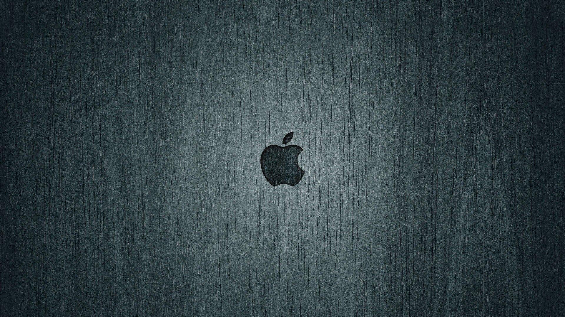 Wood Textures with Apple Logo Wallpaper for Phone and HD Desktop
