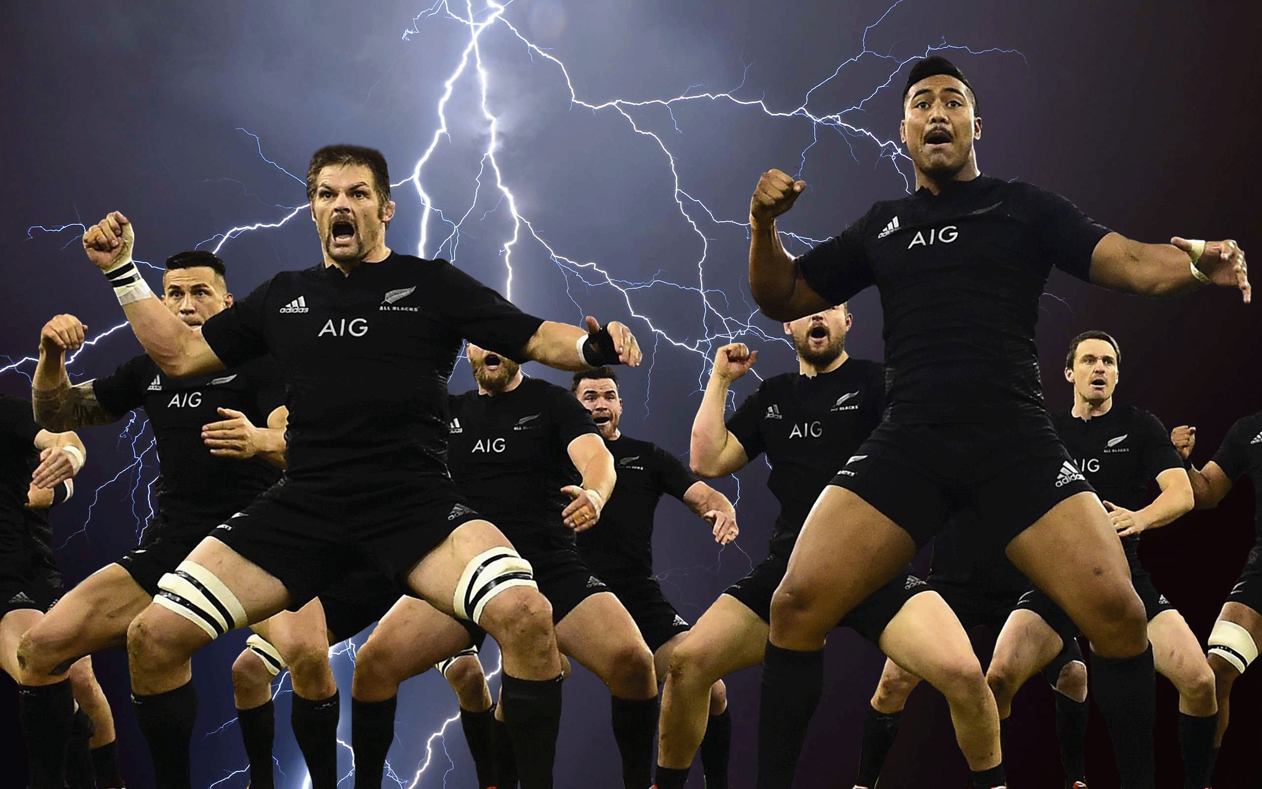 All Blacks rugby Haka poster created by Gordon Tunstall using Adobe