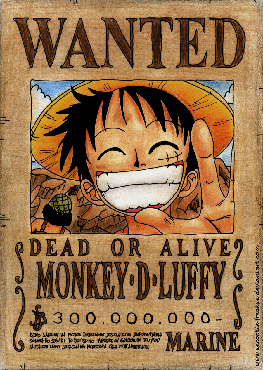 Luffy Wanted Poster Wallpaper. Anime e Manga