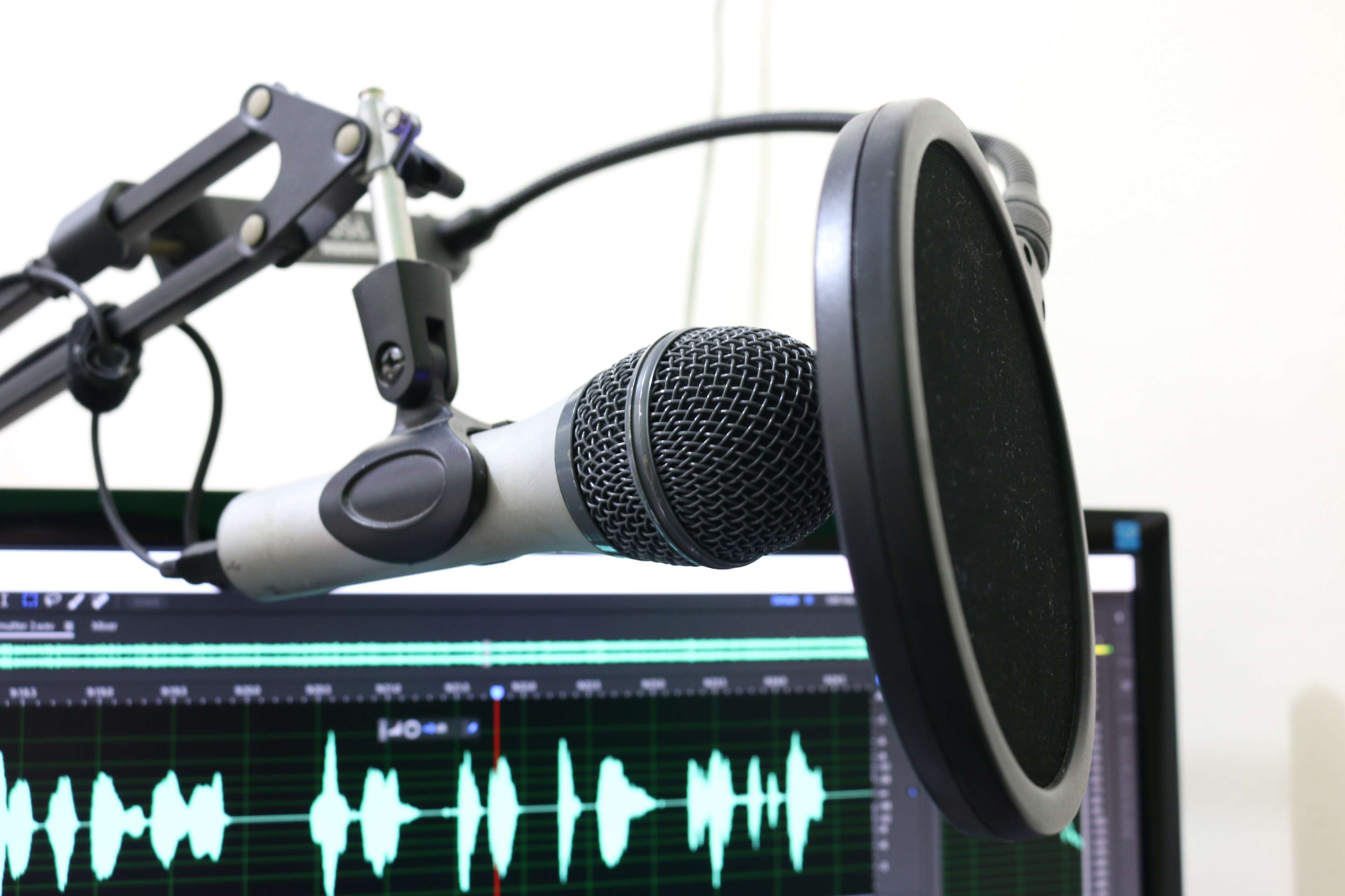 broadcast, microphone, music, podcast, pop filter, record, sound