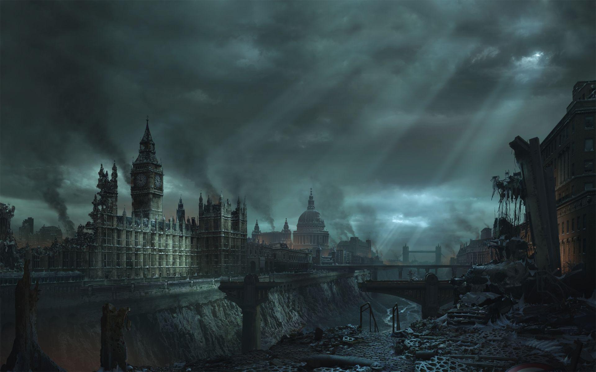 Daily Wallpaper: Apocalypse in London. I Like To Waste My Time