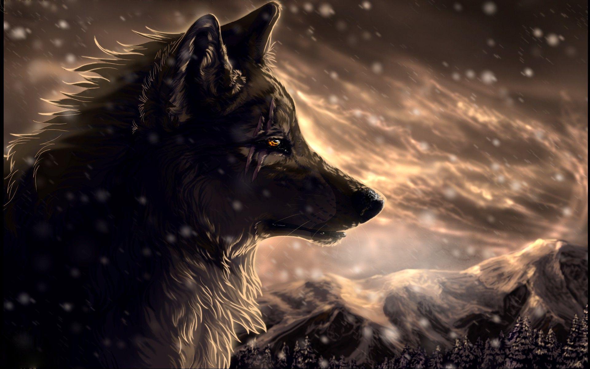 wolf, Anime Wallpaper HD / Desktop and Mobile Background