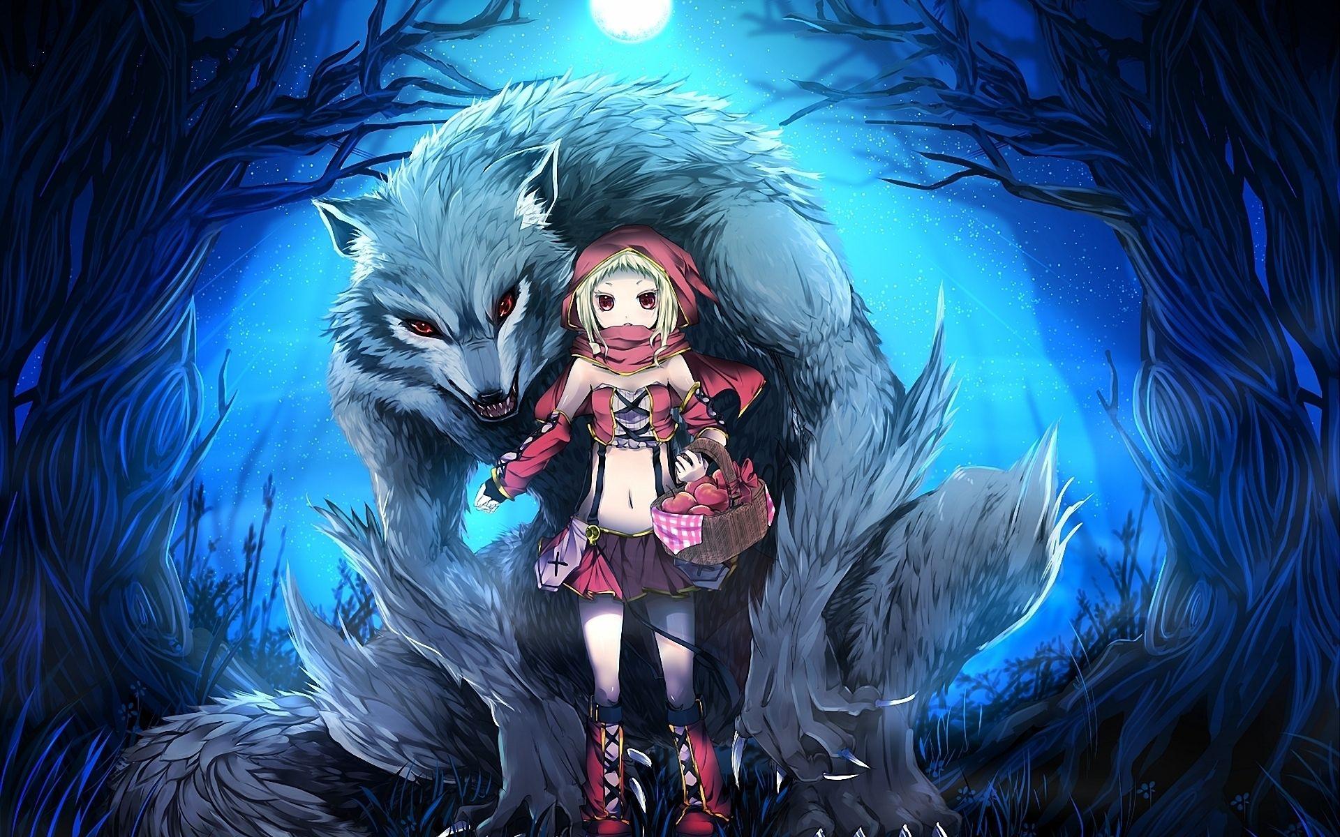 Little Red Riding Hood And The Wolf Wallpaper, Little Red Riding