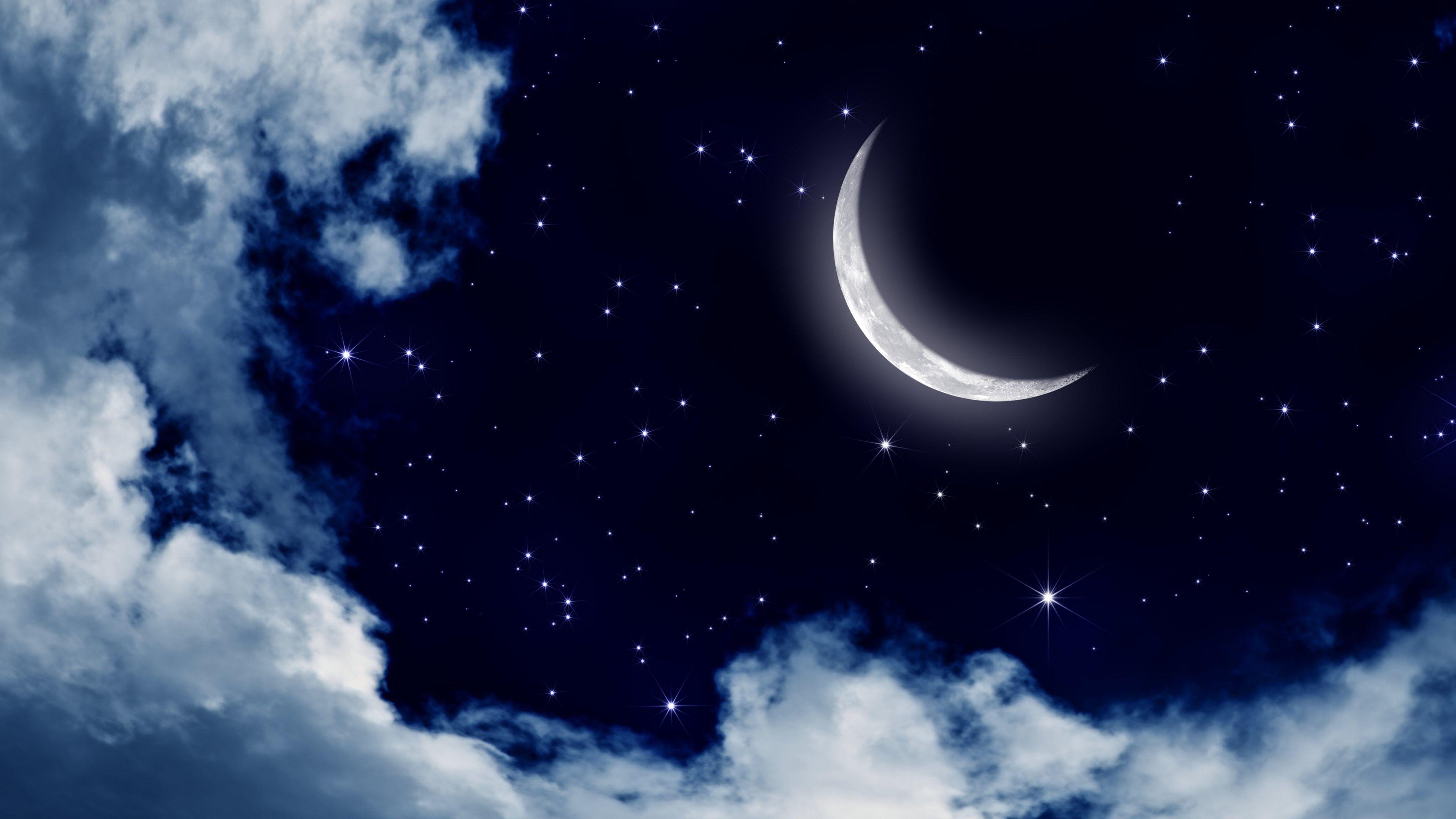 Night Sky Moon Background