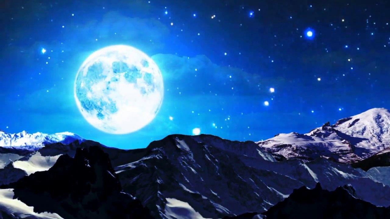 HD Full Moon Clouds Night Background Animated Video Free Downloads