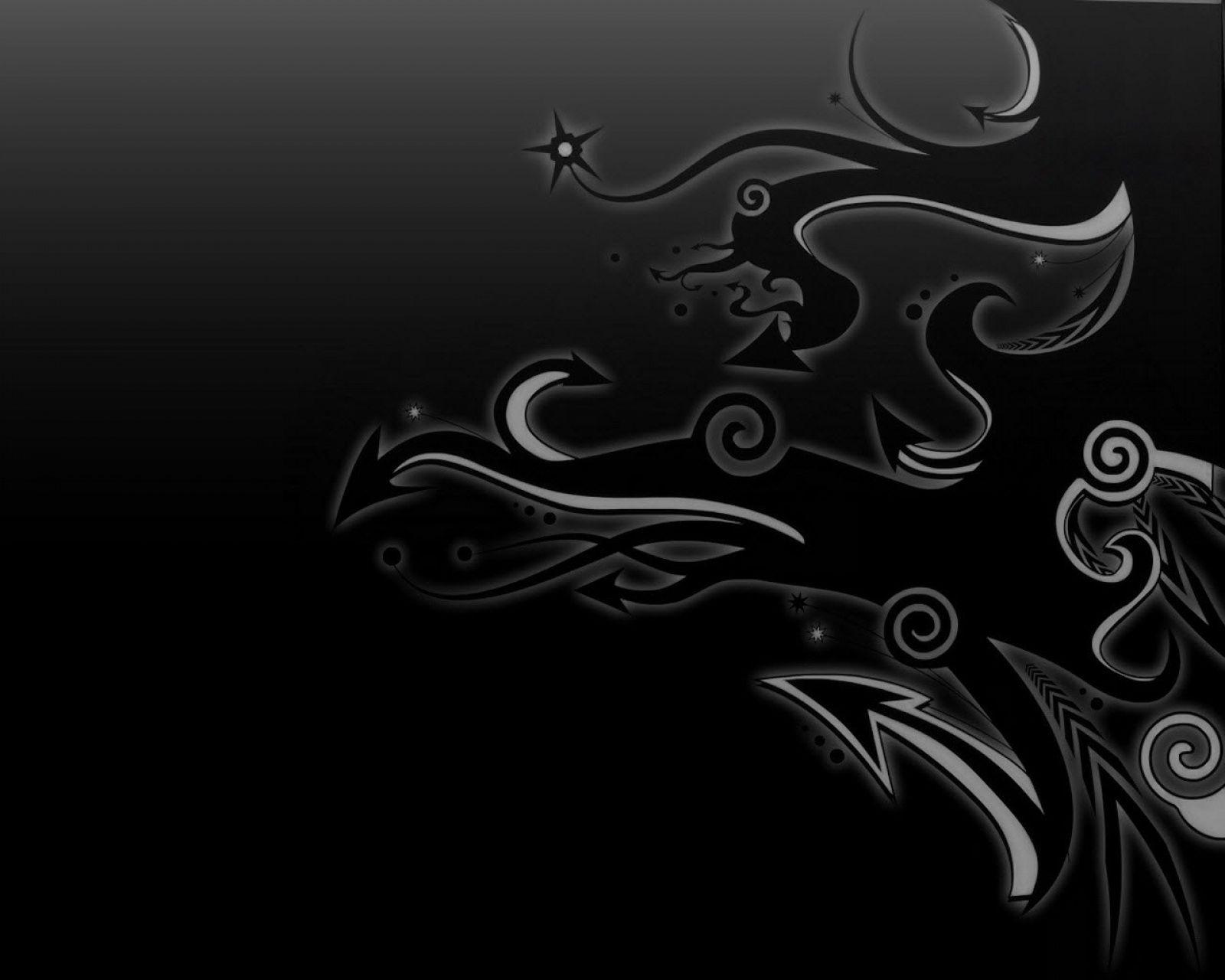 Black and white HD wallpaper 3D