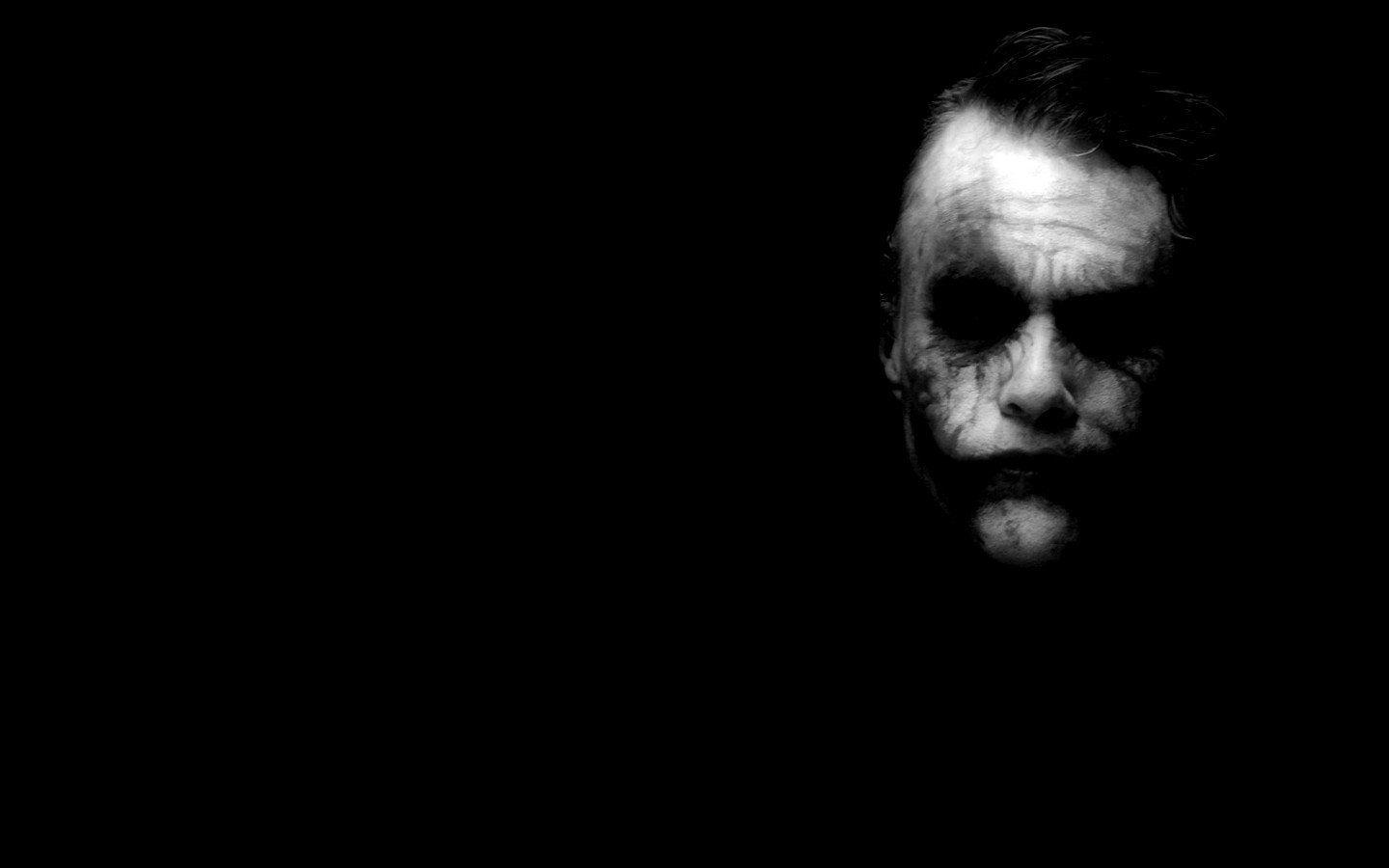 Joker Batman The Dark Knight Heath Ledger Black White Movies