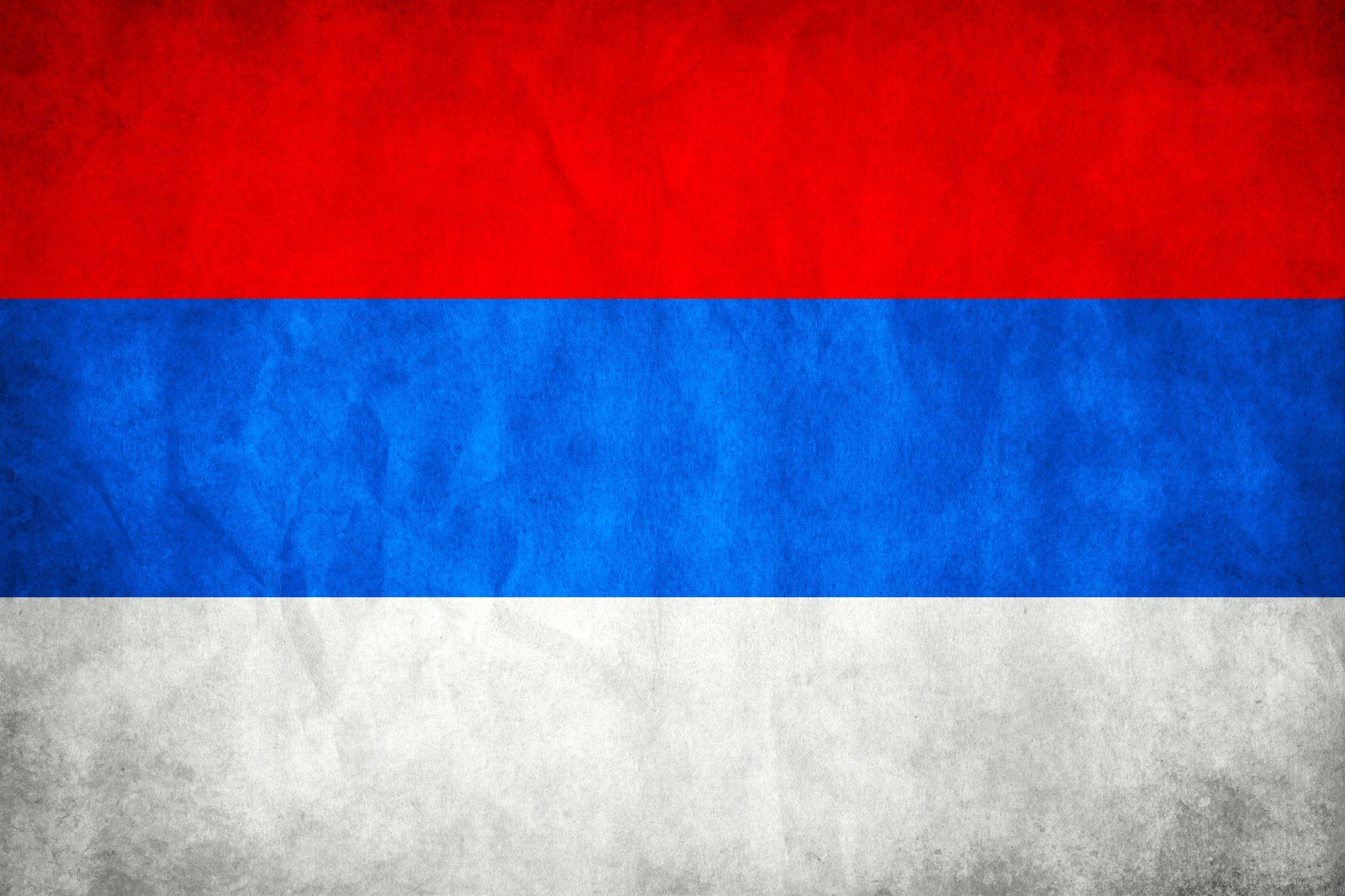 Serbia Grungy Flag