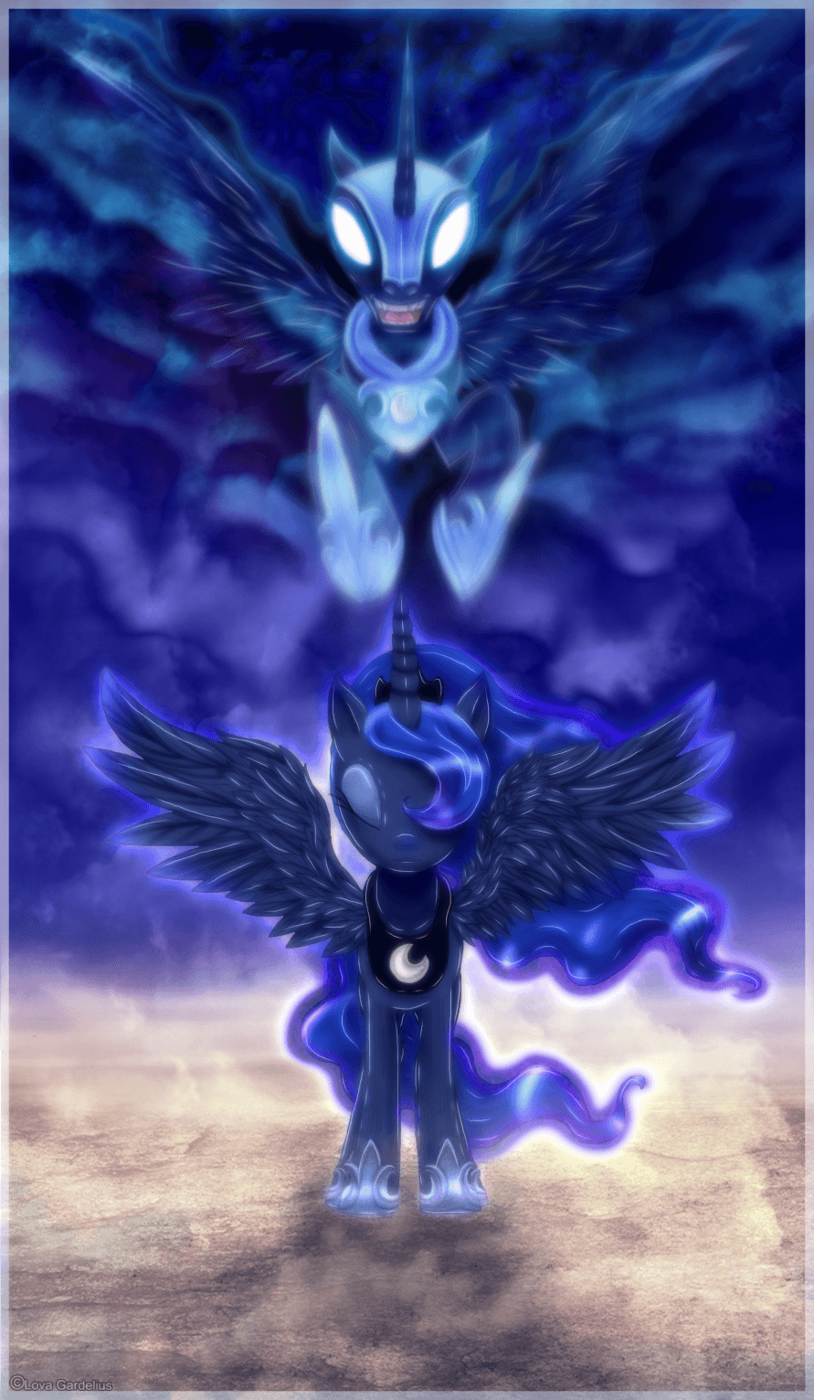 Princess Luna and Nightmare Moon wallpaper