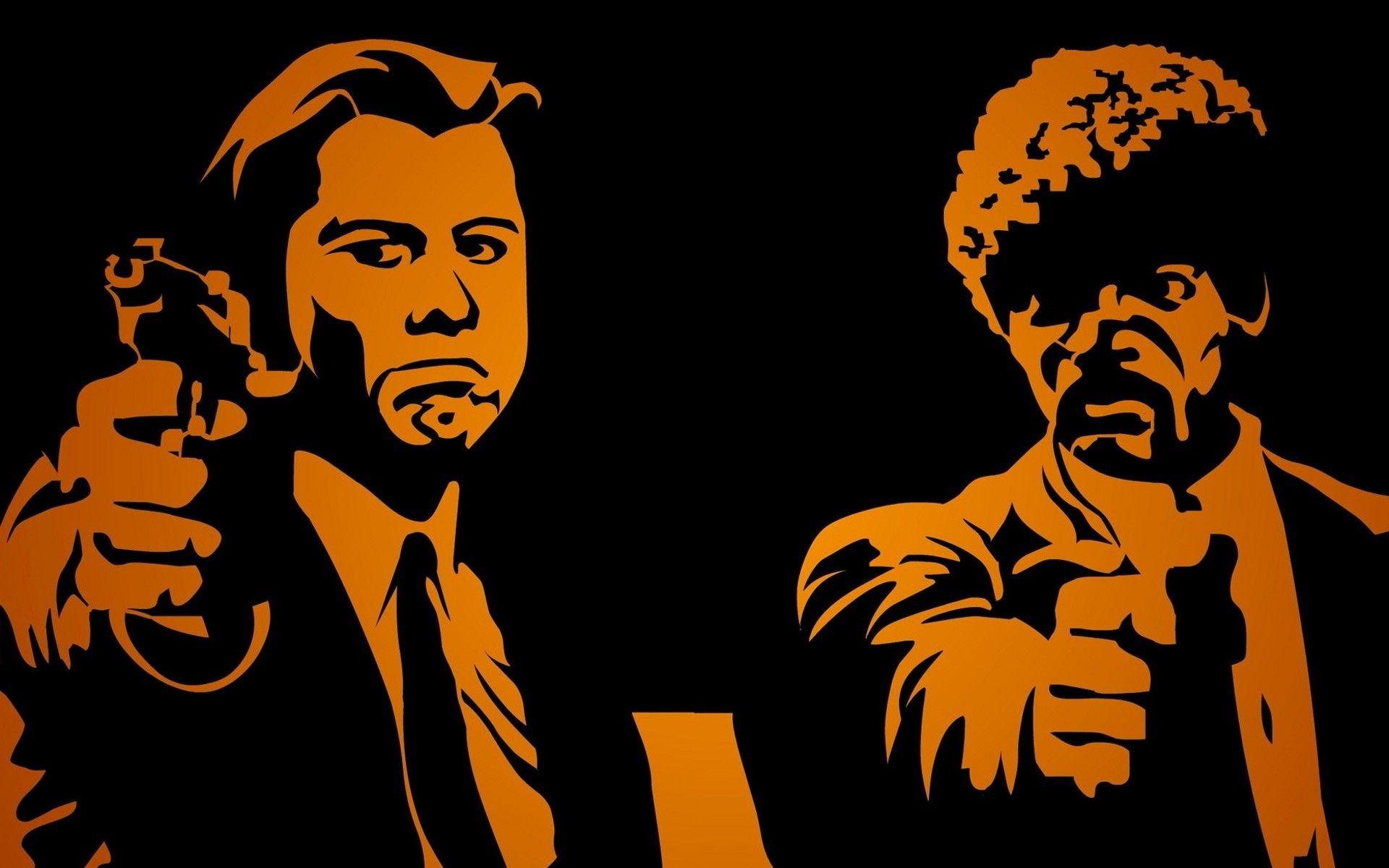 Pulp Fiction Orange Black HD wallpaper. movies and tv series