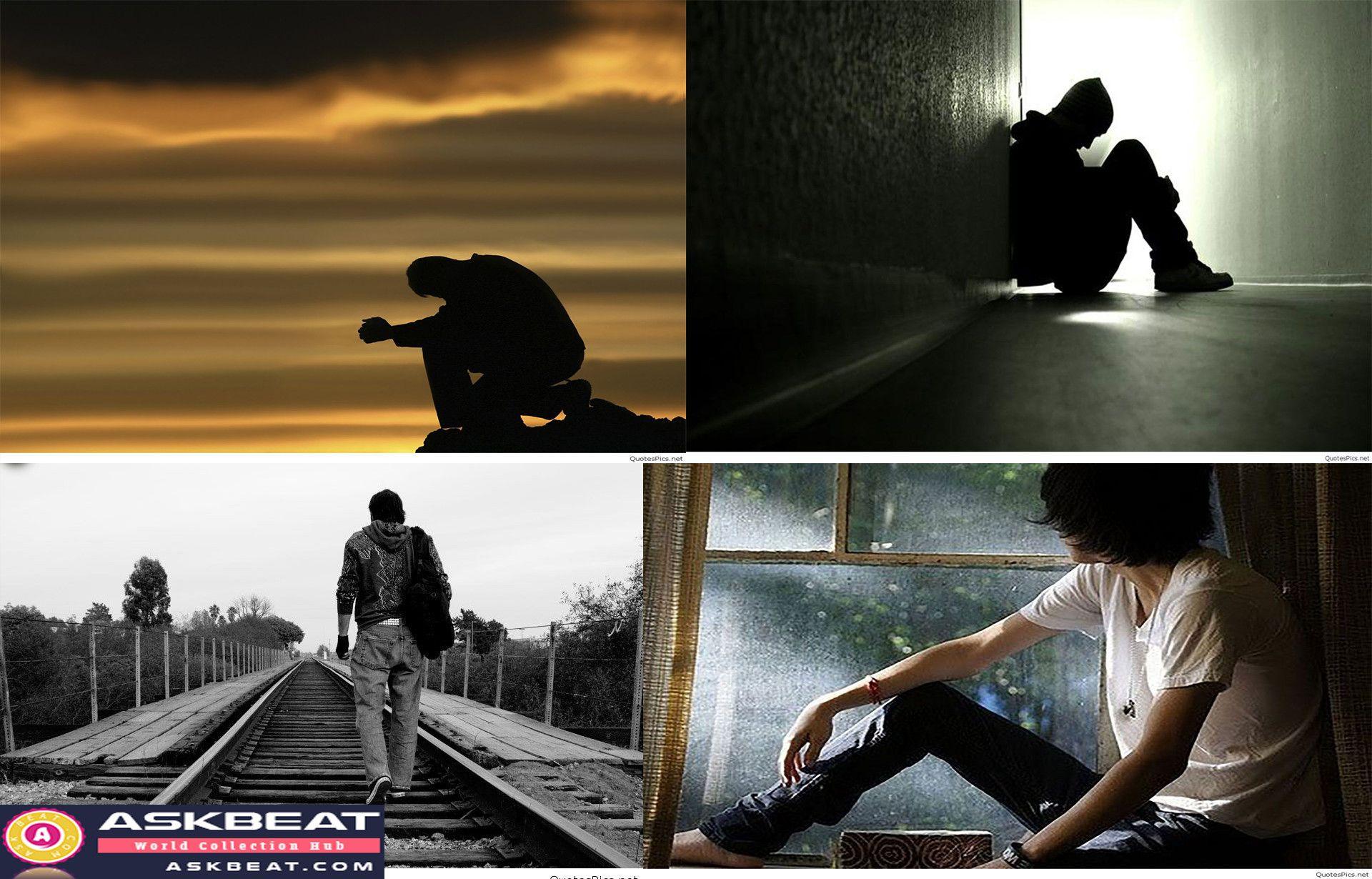 Very Sad Alone Boy Image