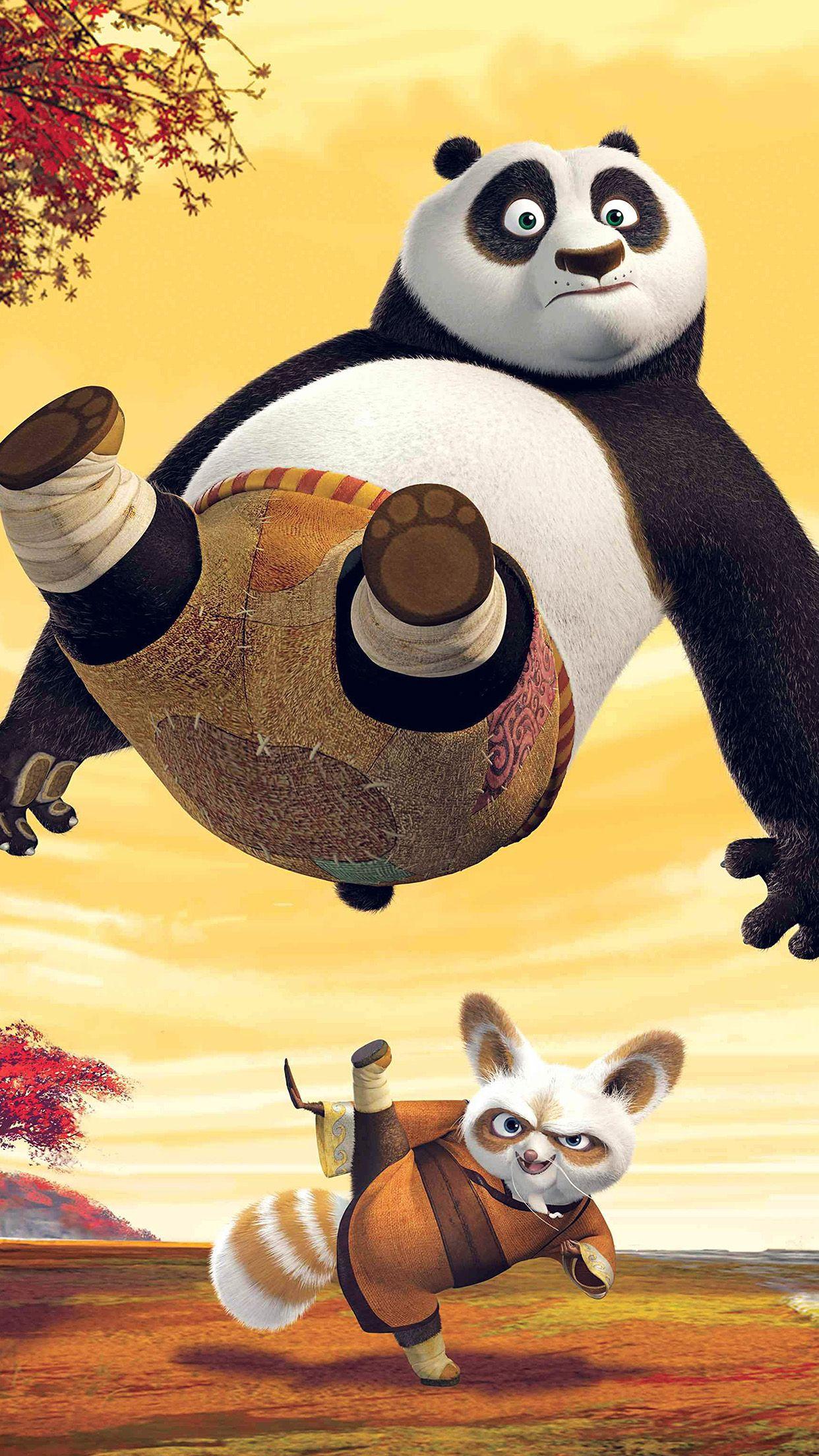 Kungfu Panda Dreamworks Art Kick Cute Anime Android wallpaper