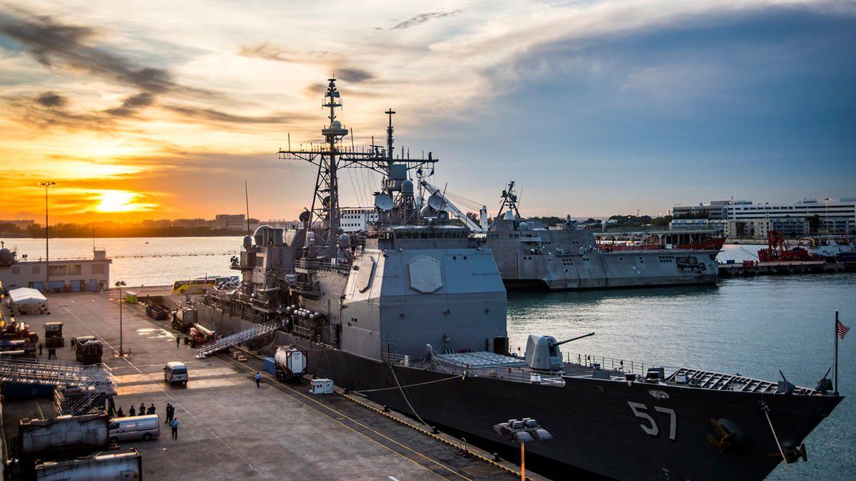 USS Lake Champlain Arrives in Guam 7 San Diego