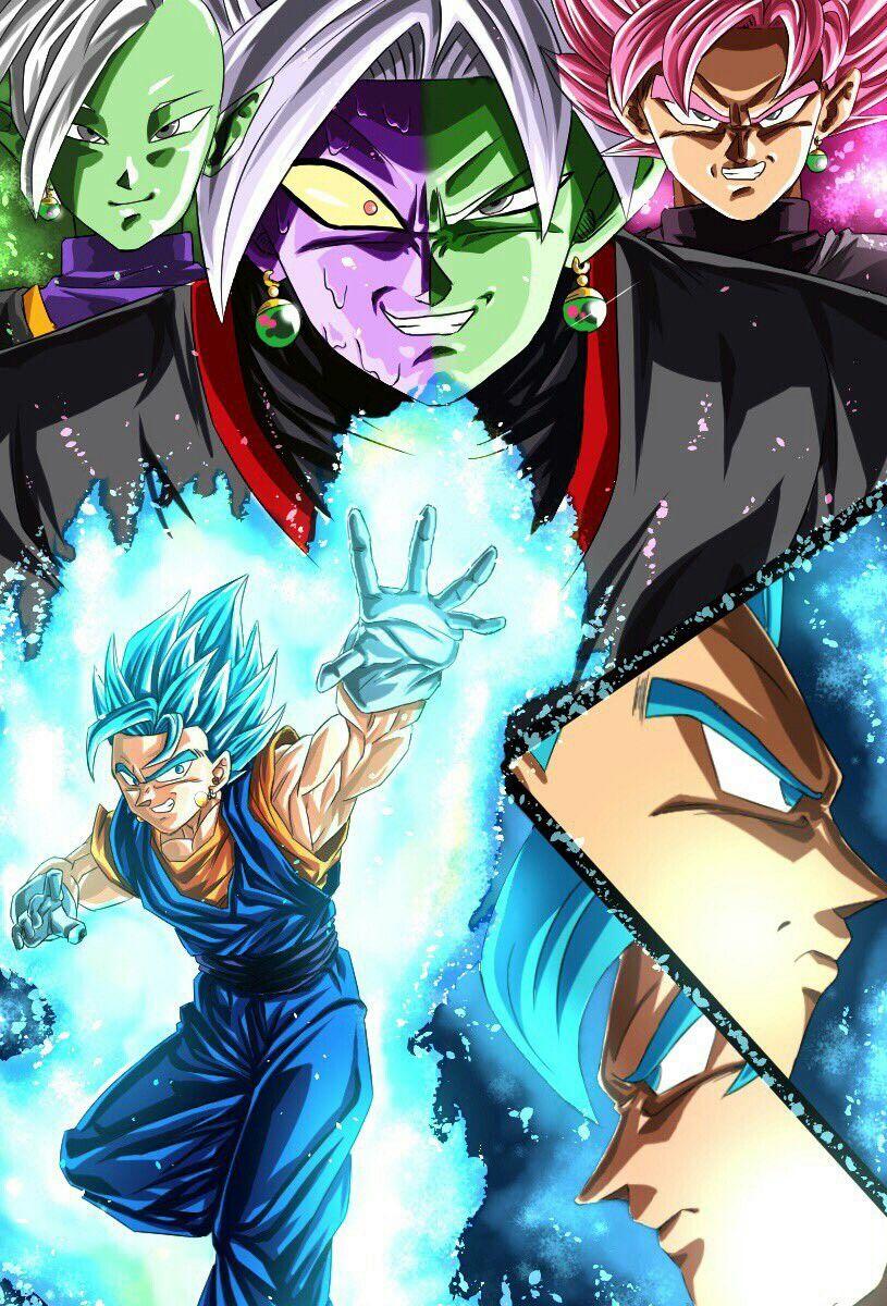 Vegito vs Black Goku and Zamasu fusion. 》Dragon Ball