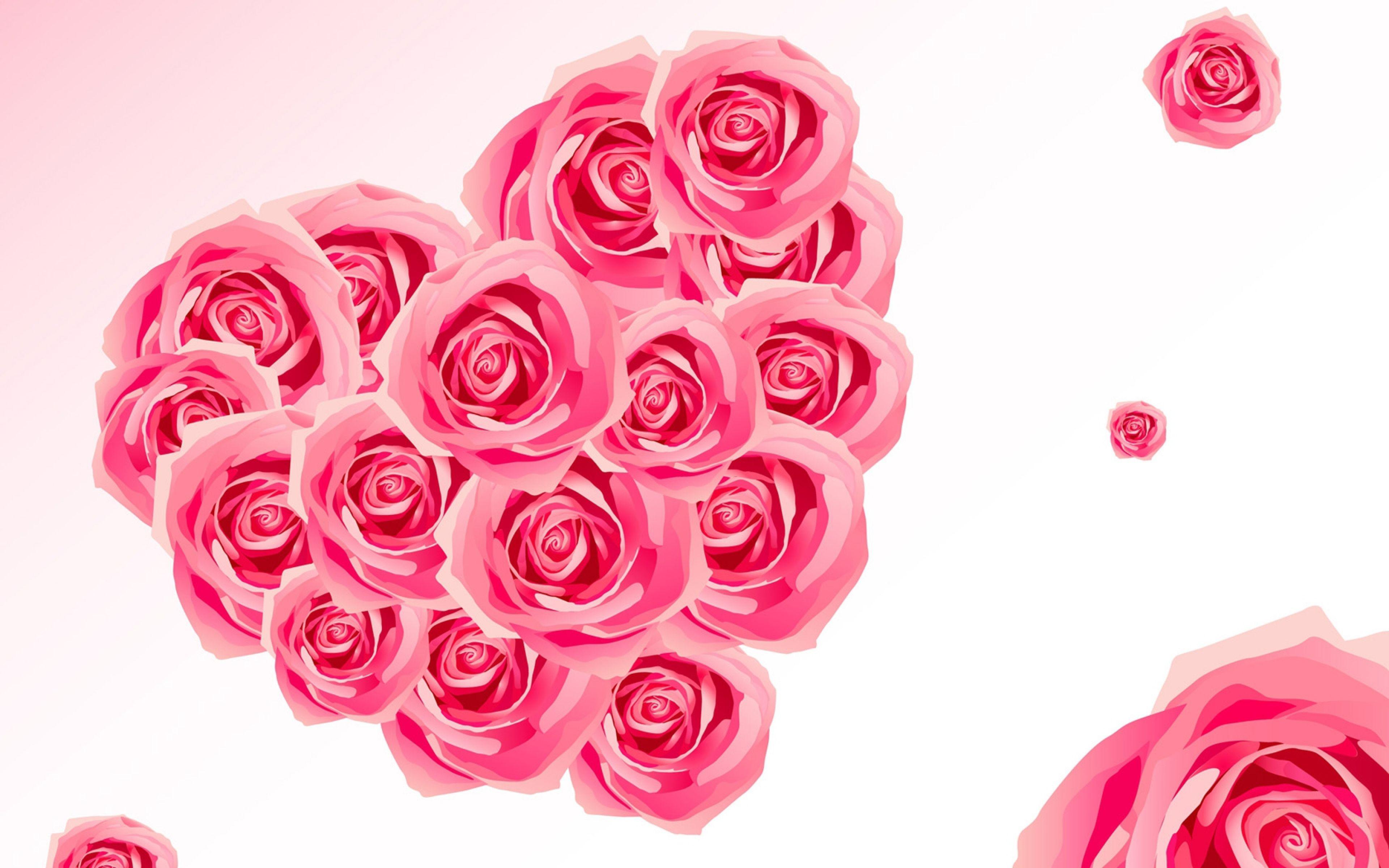 Pink Rose Heart Wallpaper 27566