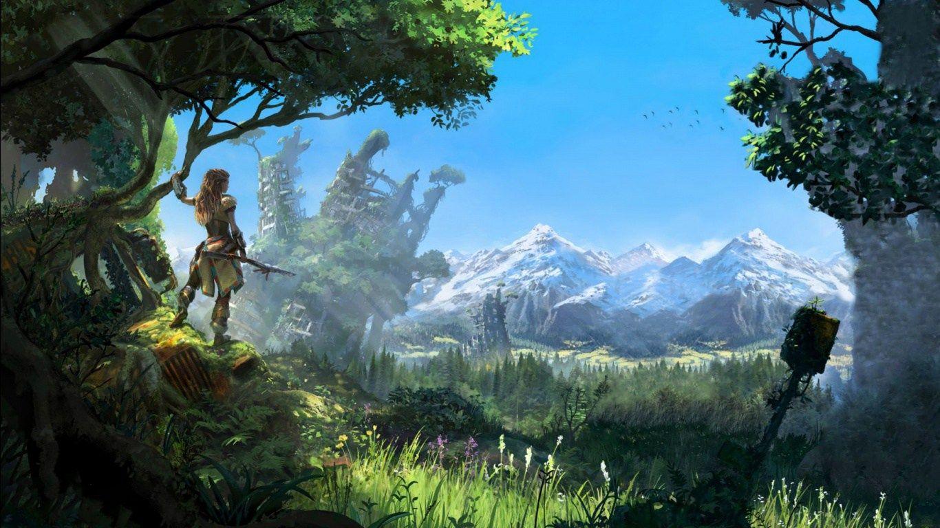 HD Background Horizon Zero Dawn 2016 Game E3 PS4 Wallpaper
