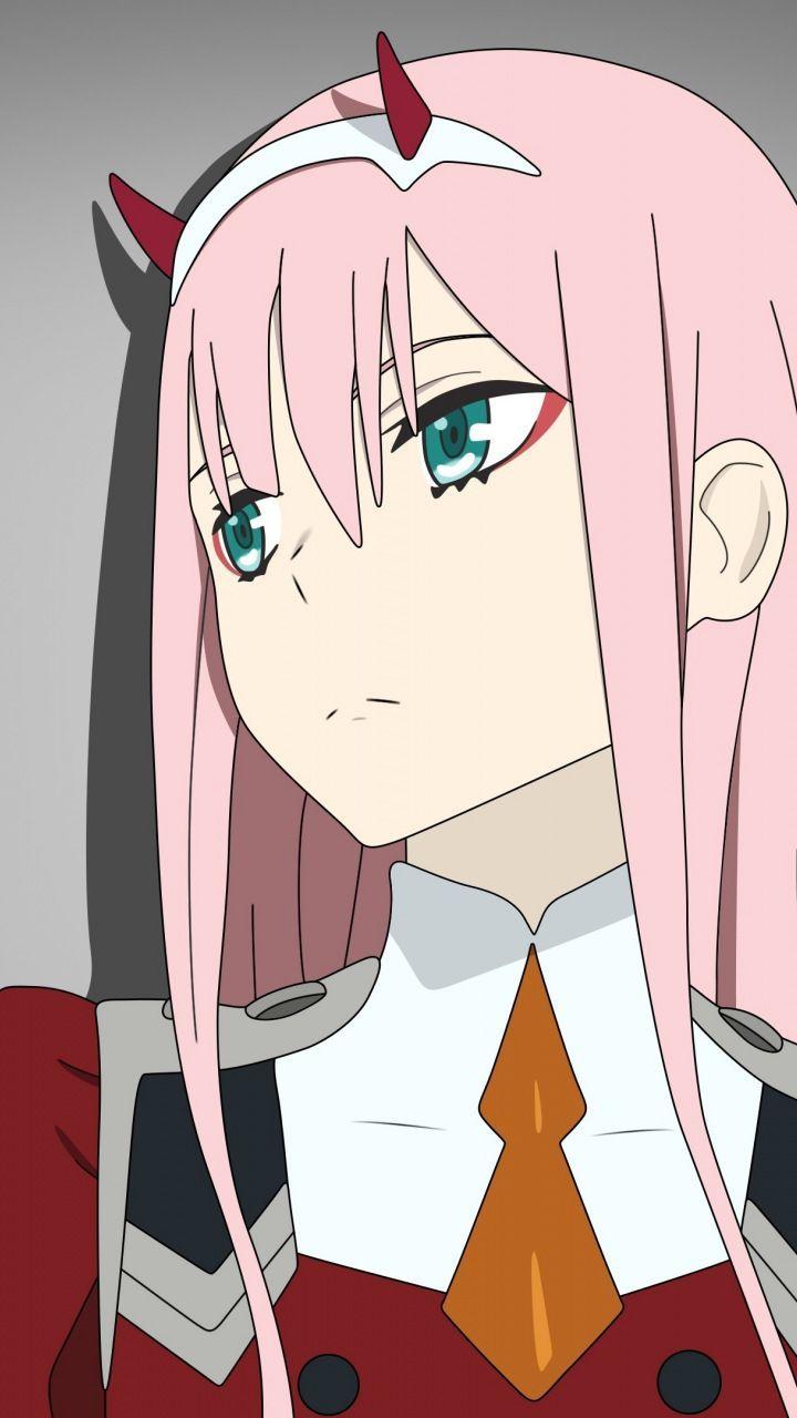 Curious, cute, zero two, looking away, Darling in the franxx