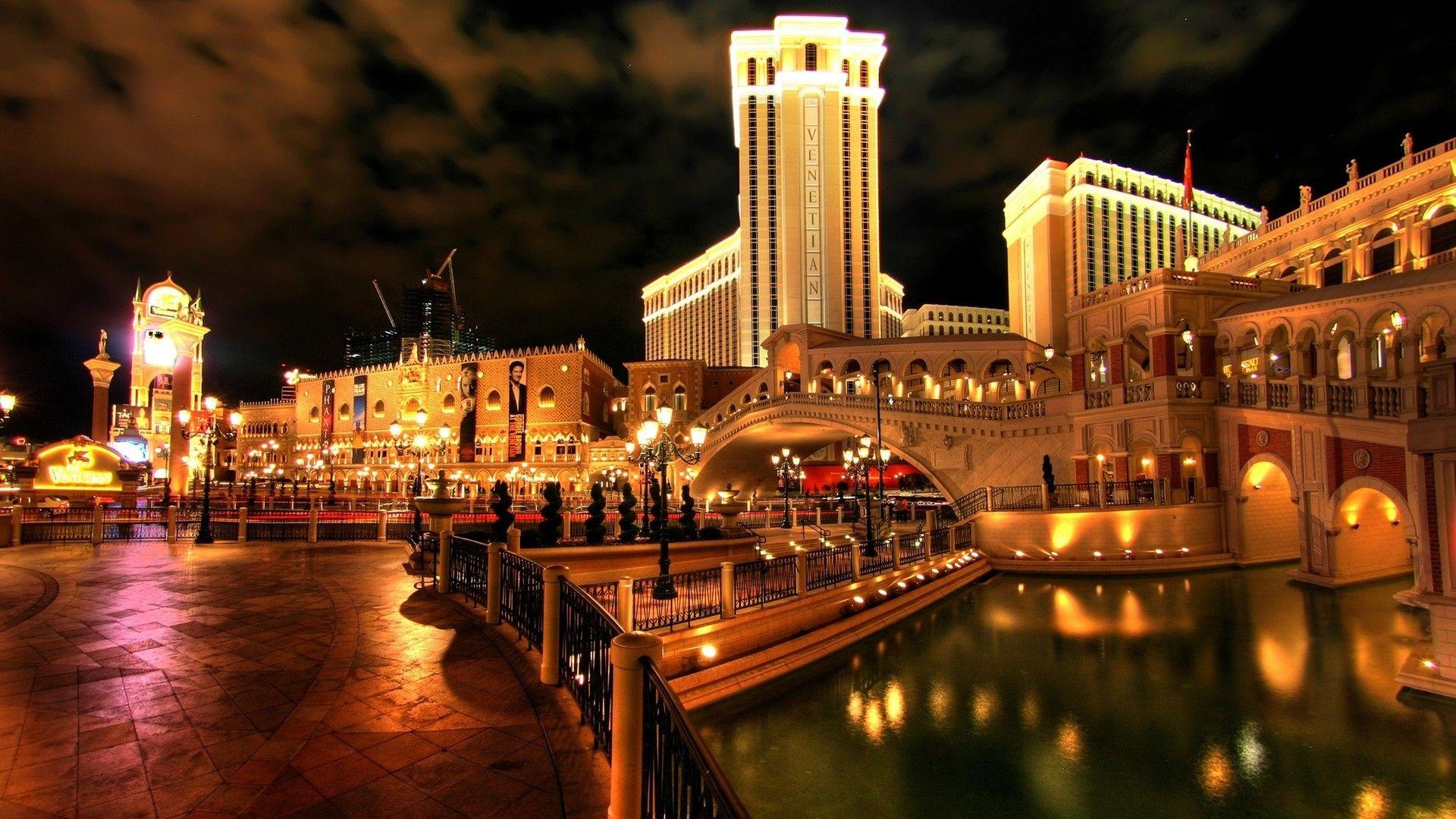 Miscellaneous: Las Resorts Cityscapes Venetian Vegas Lights Nature