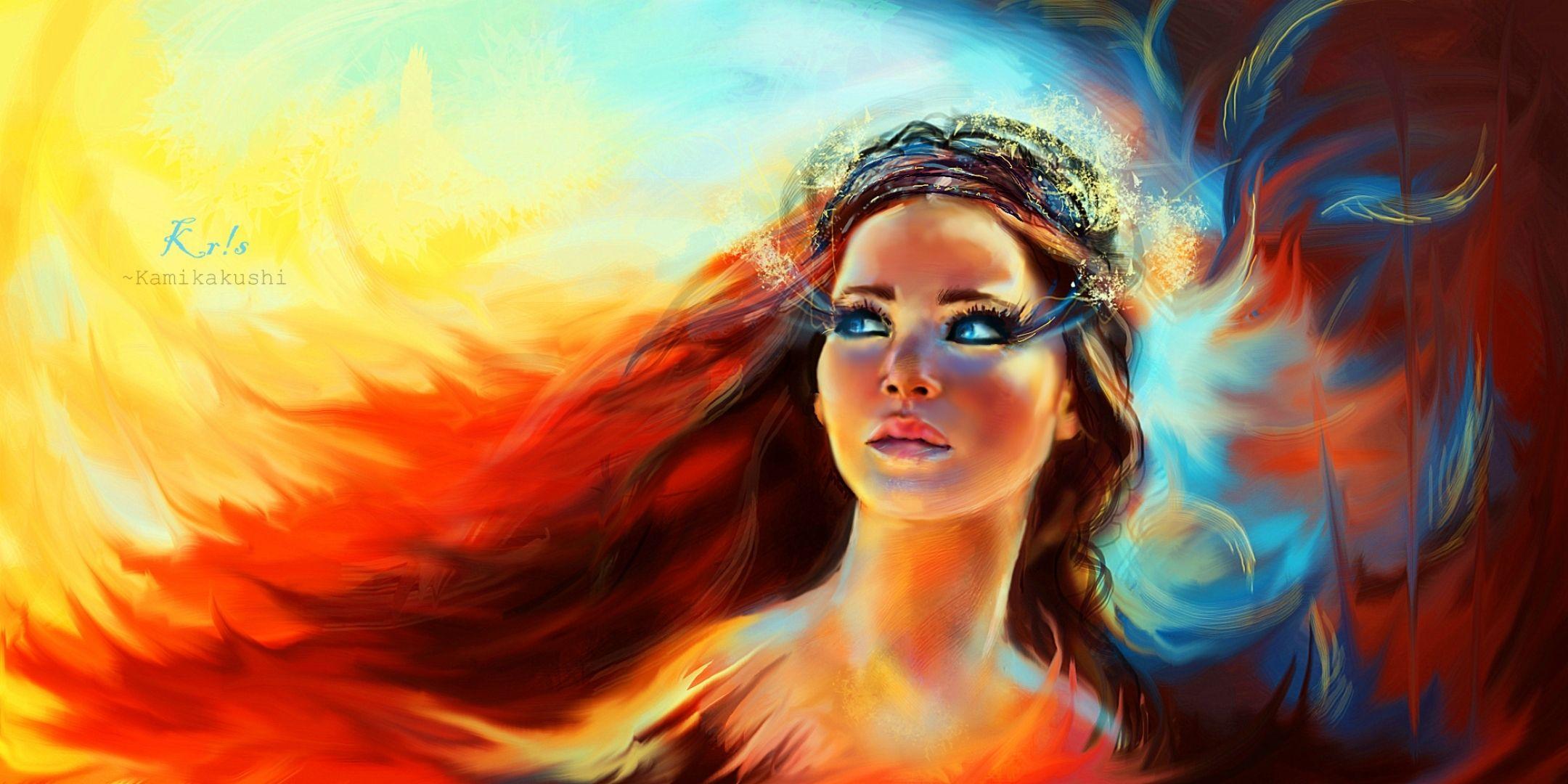 Katniss Everdeen The Hunger Games Illustration Desktop Wallpaper