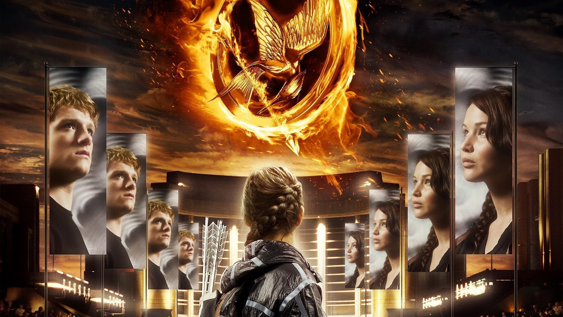 wallpaper Jennifer Lawrence, movies, braids, Katniss Everdeen