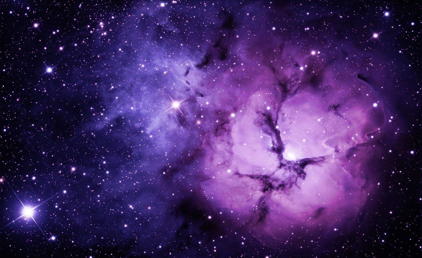 space wallpaper purple