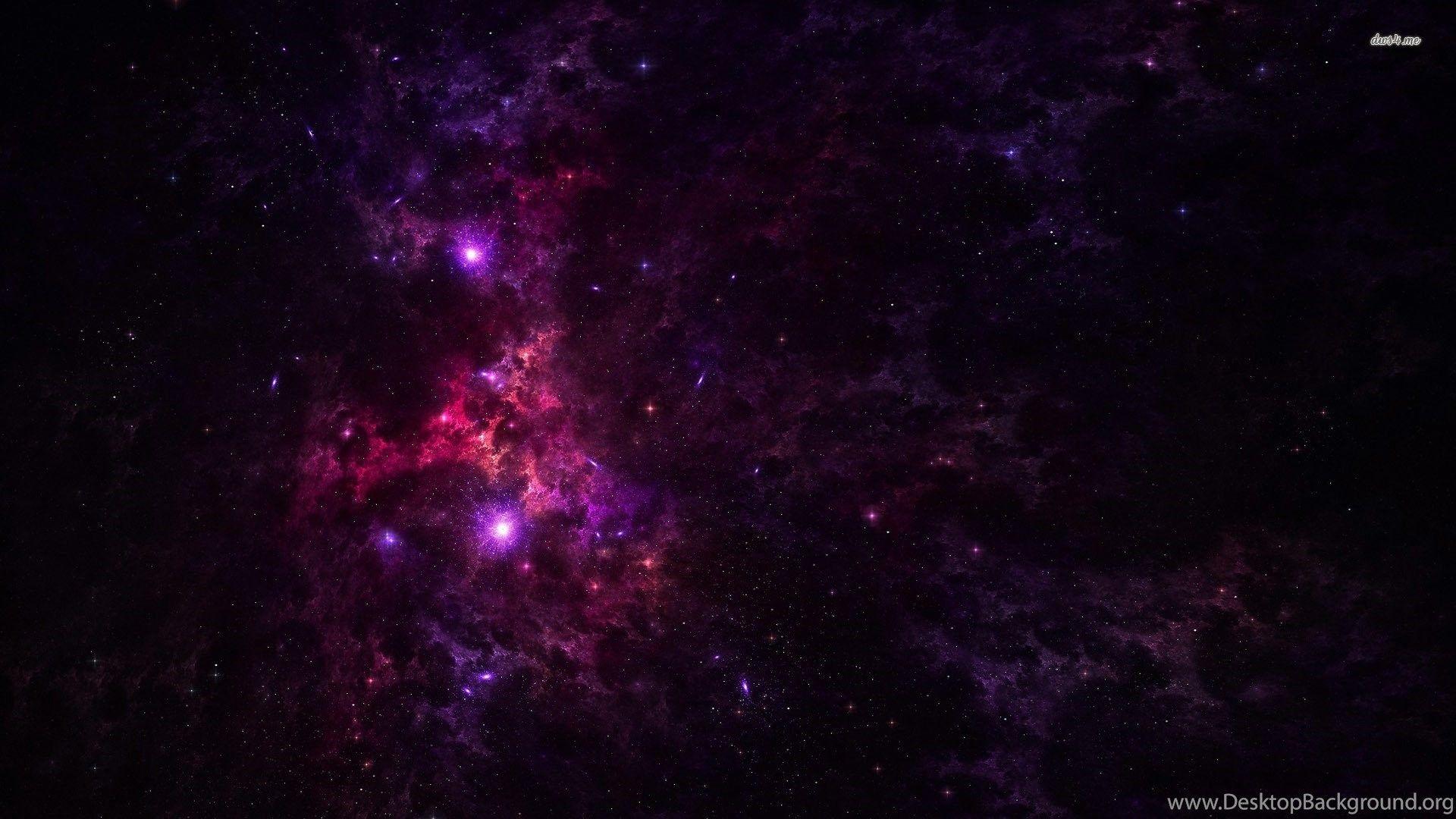 Red Nebula Near The Purple Lights 1920x1080 Space Wallpaper