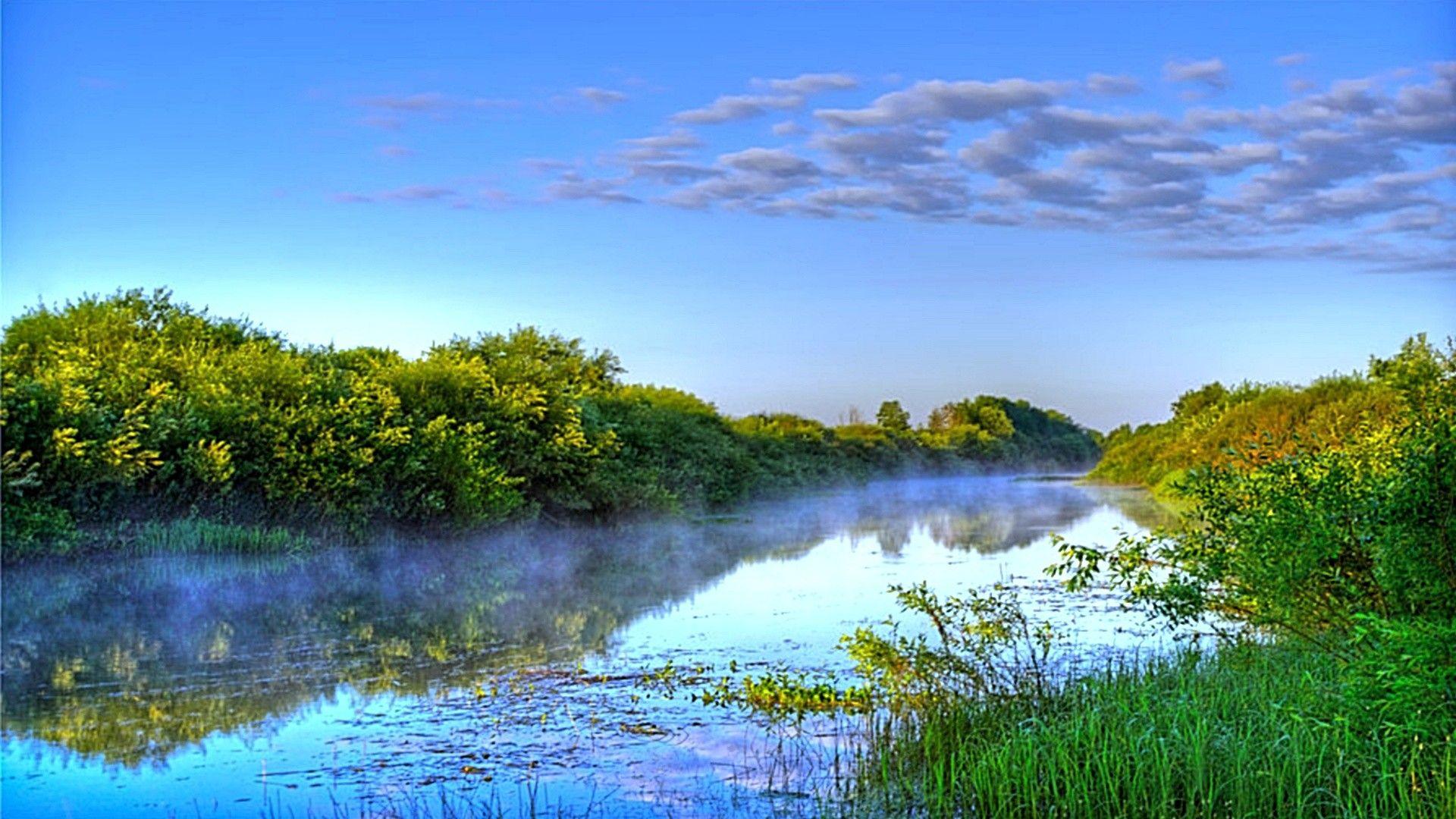 Rivers: Blue Lovely Morning Refresh Awesome Beauty Cool River