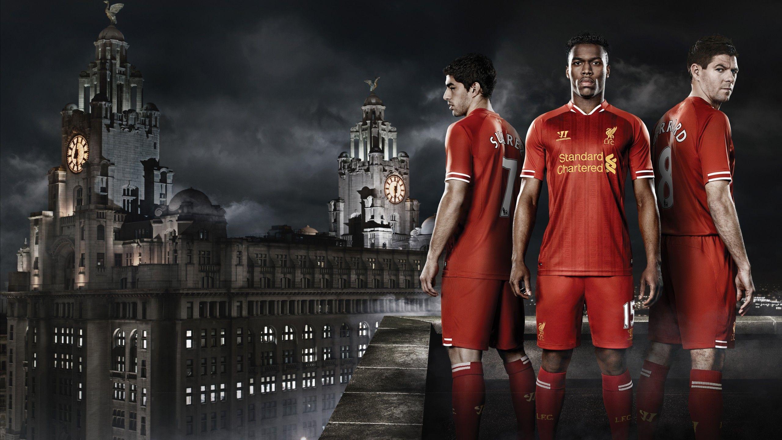 Wallpaper Daniel Sturridge, Luis Suárez, Steven Gerrard, Liverpool