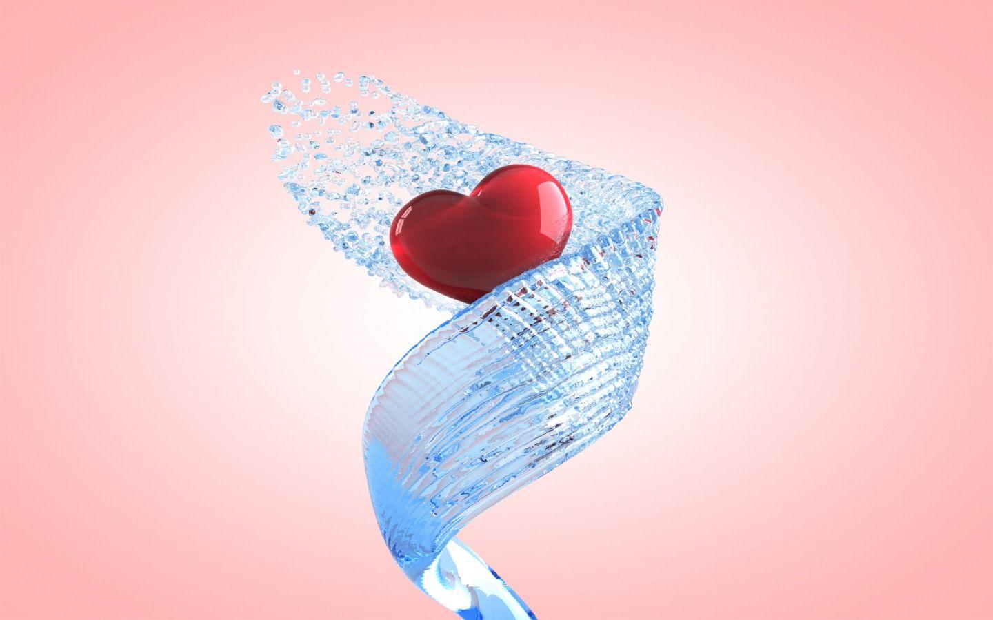 Heart Wallpaper Abstract 3D Wallpaper in jpg format for free download